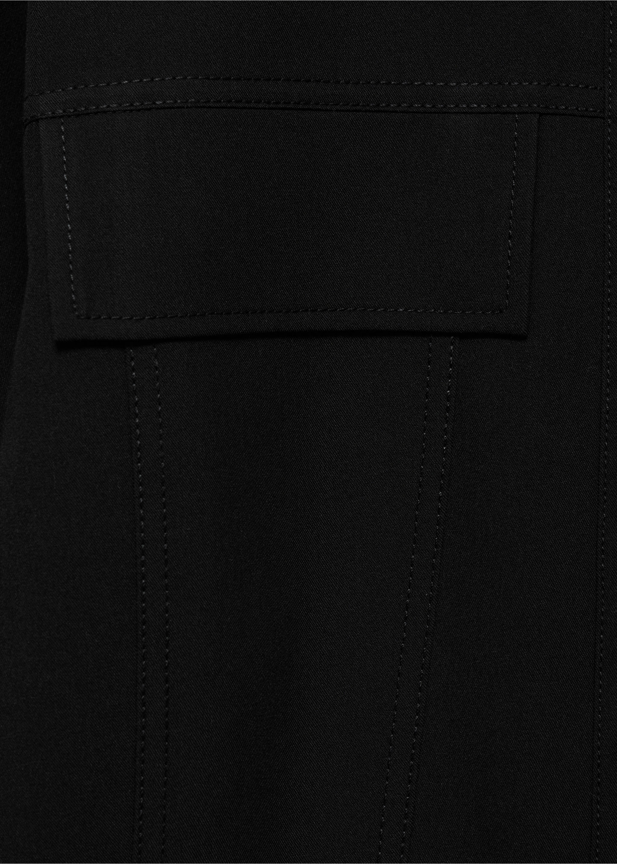 Short shirt dress - Details of the article 0, Black. Ref: 77067682-00.