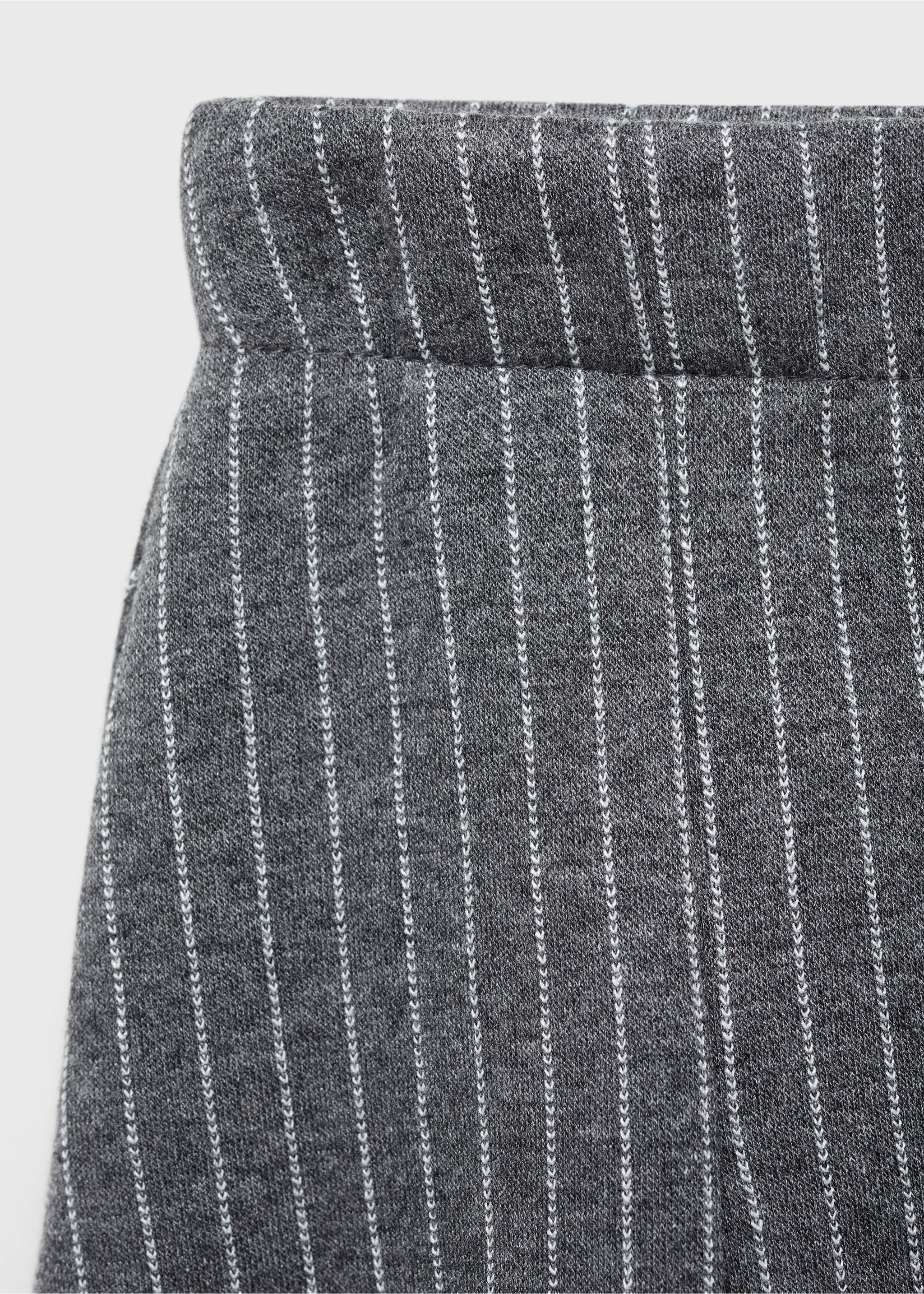 Striped plaid skirt - Details of the article 8, Medium Heather Grey. Ref: 77067688-00.