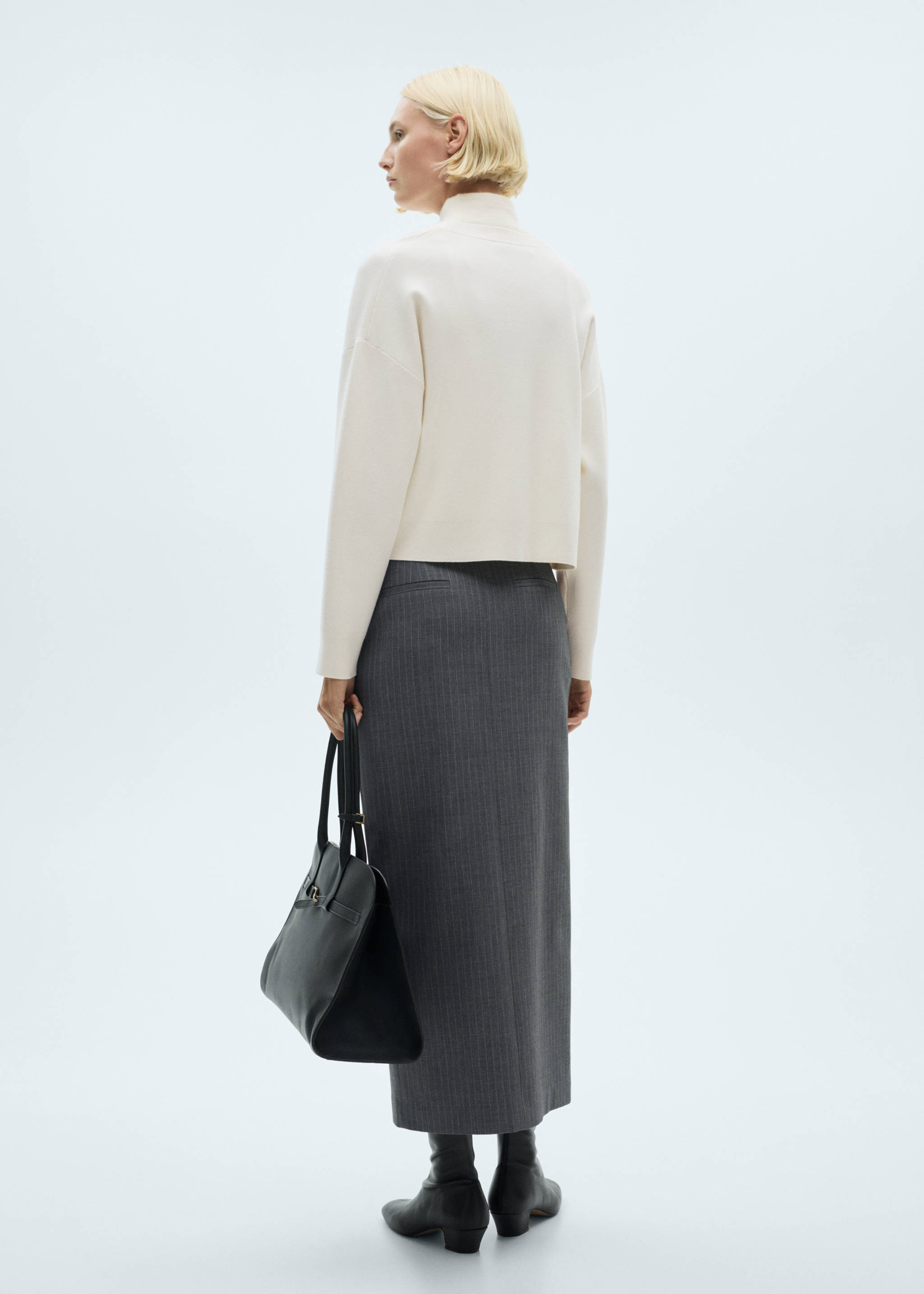 Cárdigan punto cuello pico - Reverso del artículo