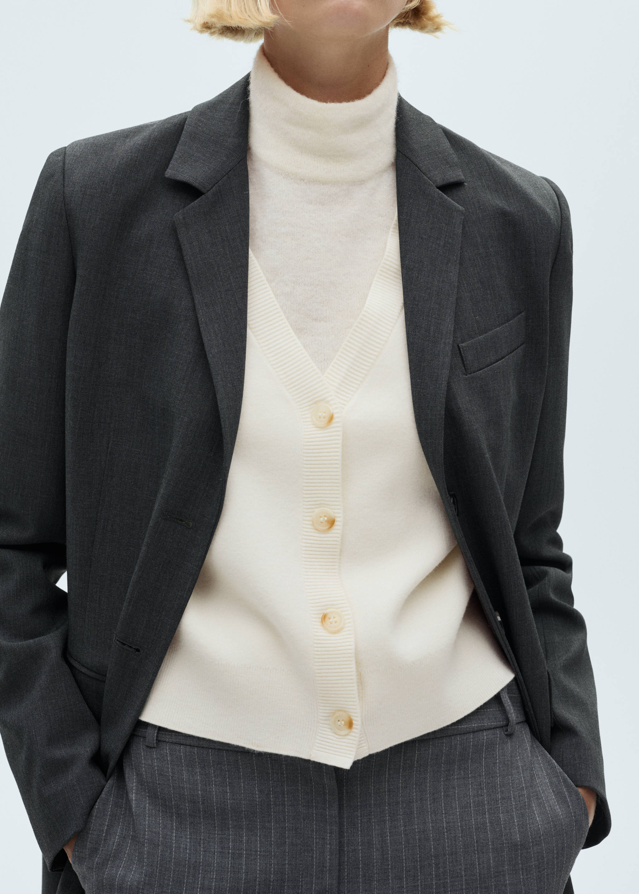 Cárdigan punto cuello pico - Detalle del artículo 6