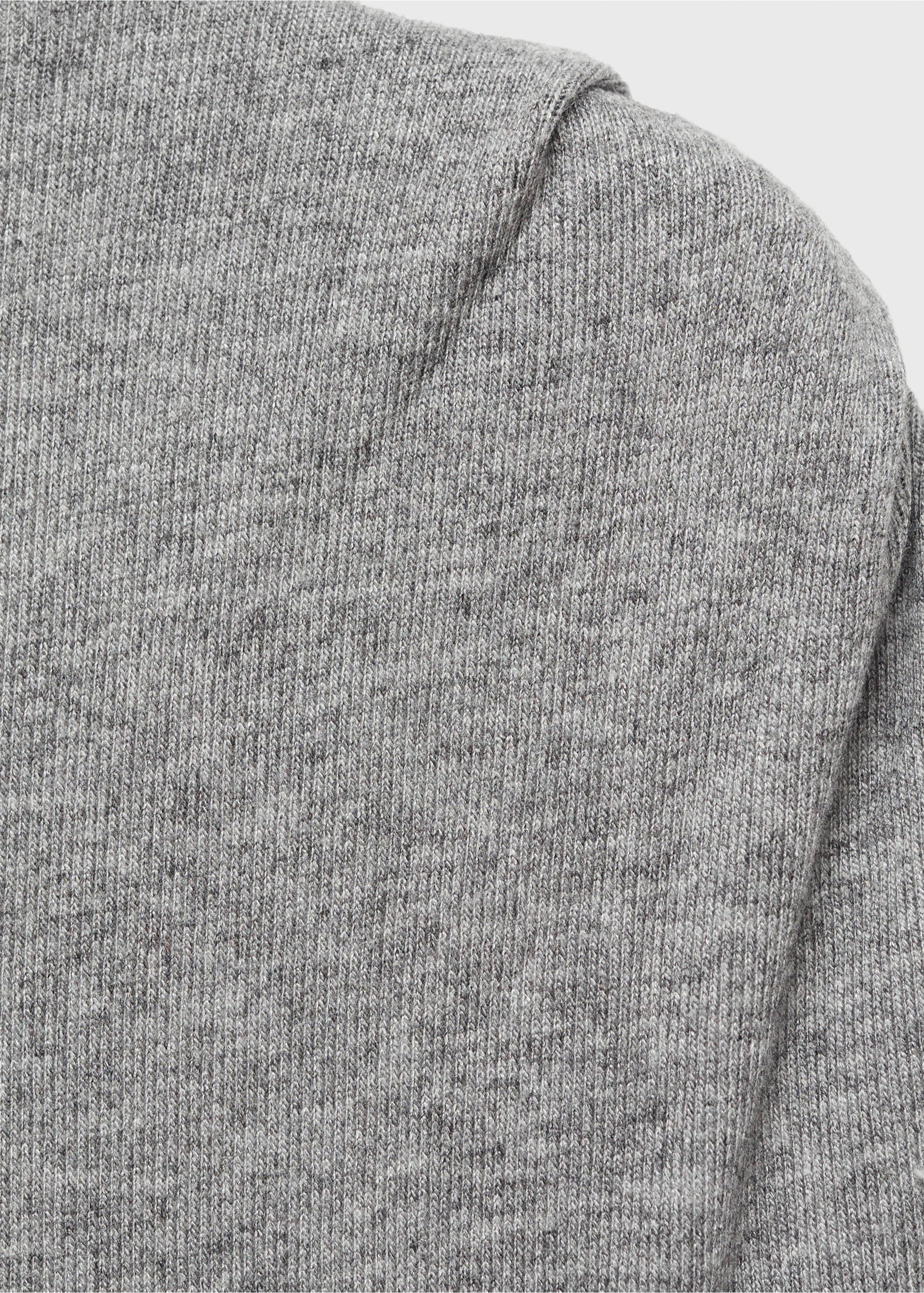 Midi-dress with structured shoulders - Details of the article 8, Grey. Ref: 77067693-00.