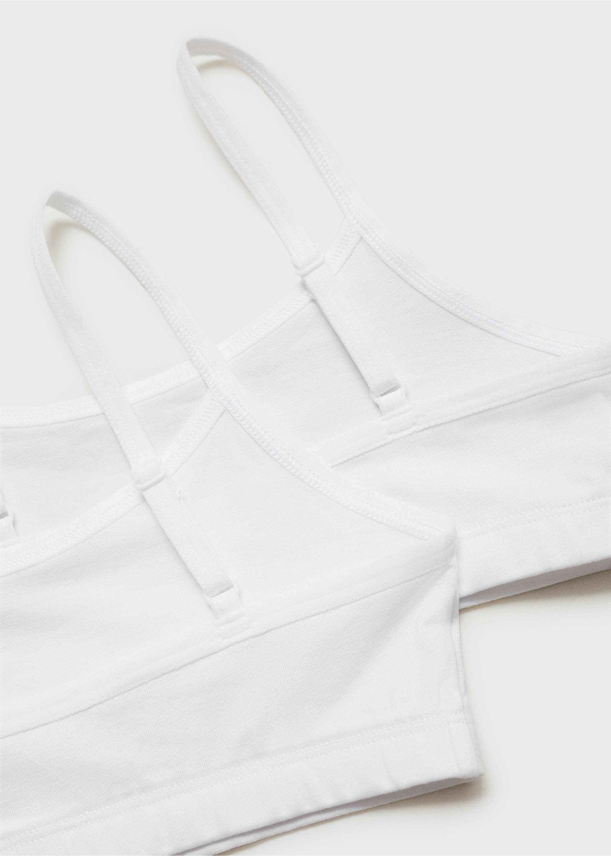 2er-Pack Baumwoll-Tops - Rückseite des Artikels, Cremeweiß. Ref: 77067696-00.