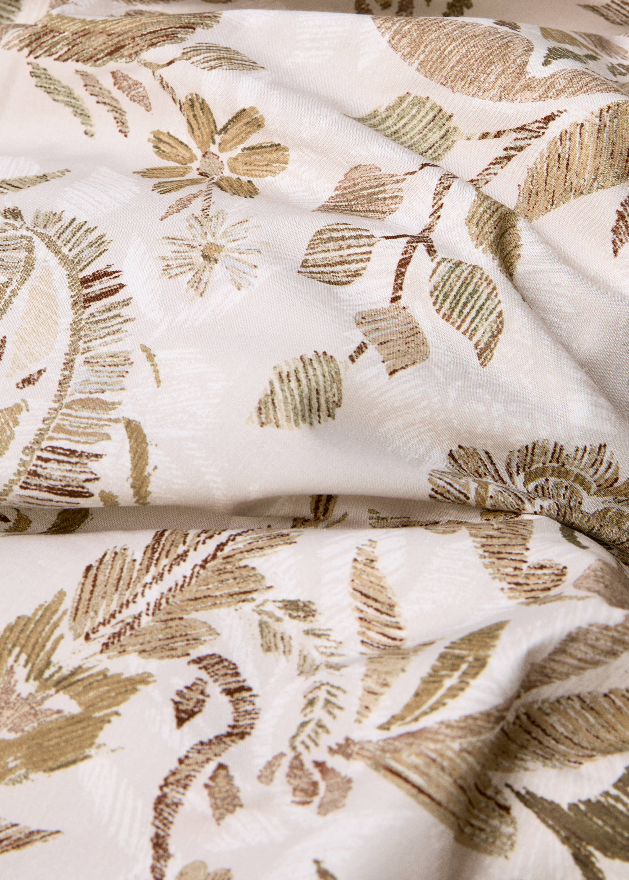 Percale cotton floral-print duvet cover for 90cm bed - Details of the article 2