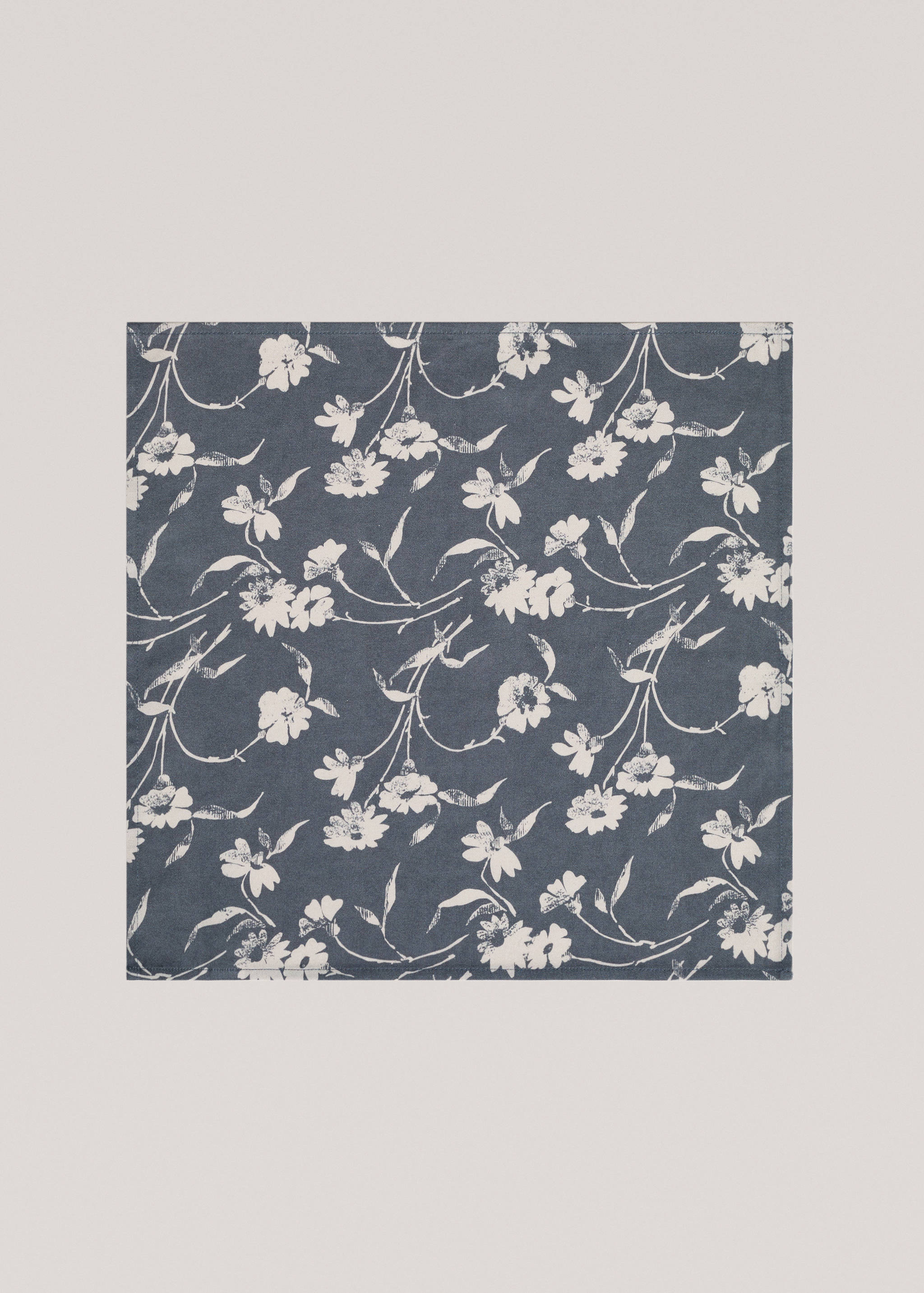 Cotton floral-print napkin 45x45cm - Article without model