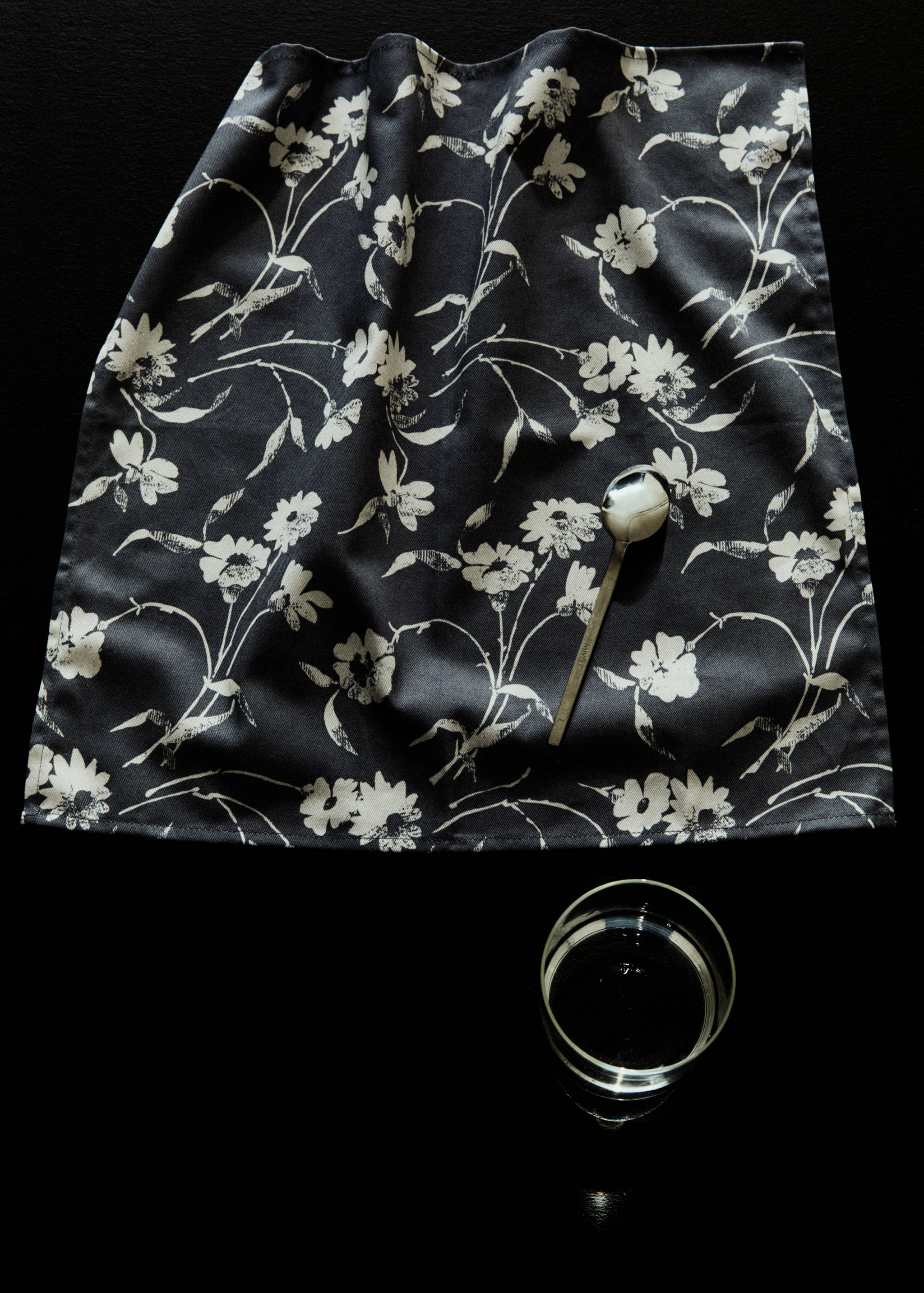 Cotton floral-print napkin 45x45cm - Details of the article 6