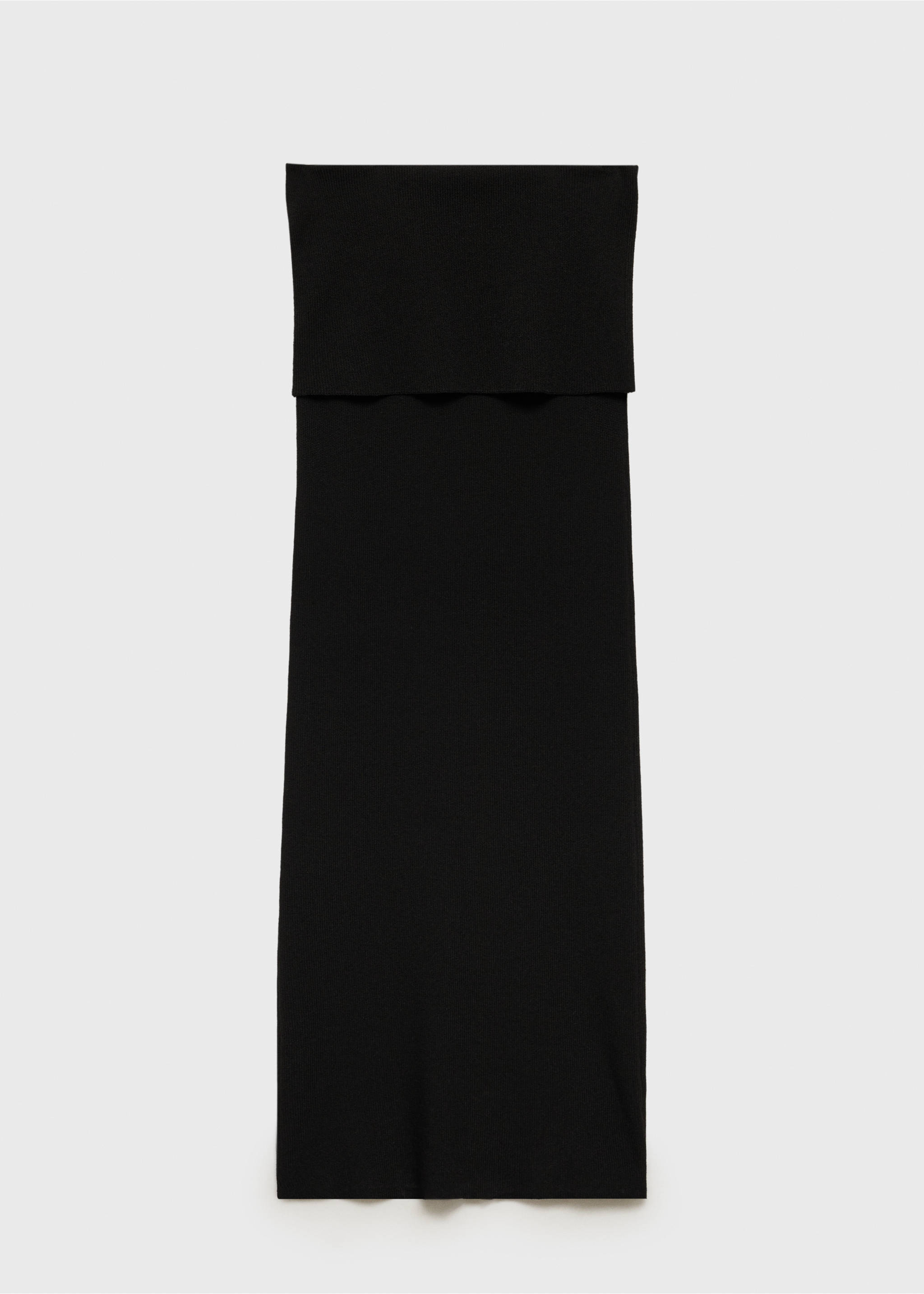 Falda midi canalé - Artículo sin modelo, Negro. Ref: 77067711-00.