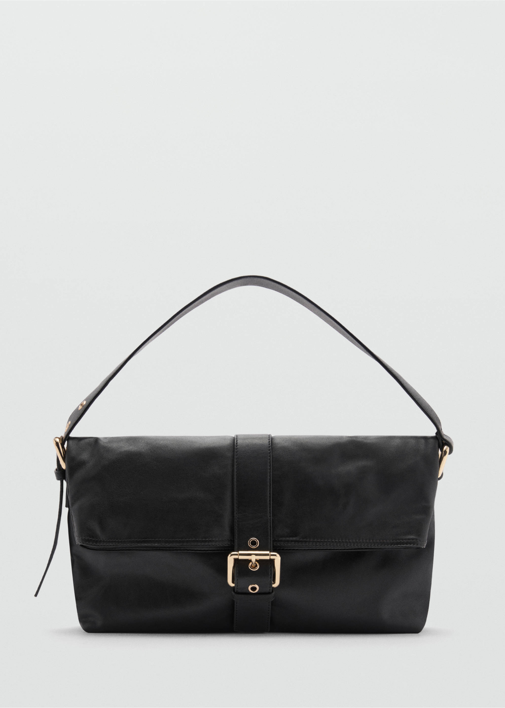 Sac cuir boucle - Article sans modèle, Noir. Ref: 77067712-00.