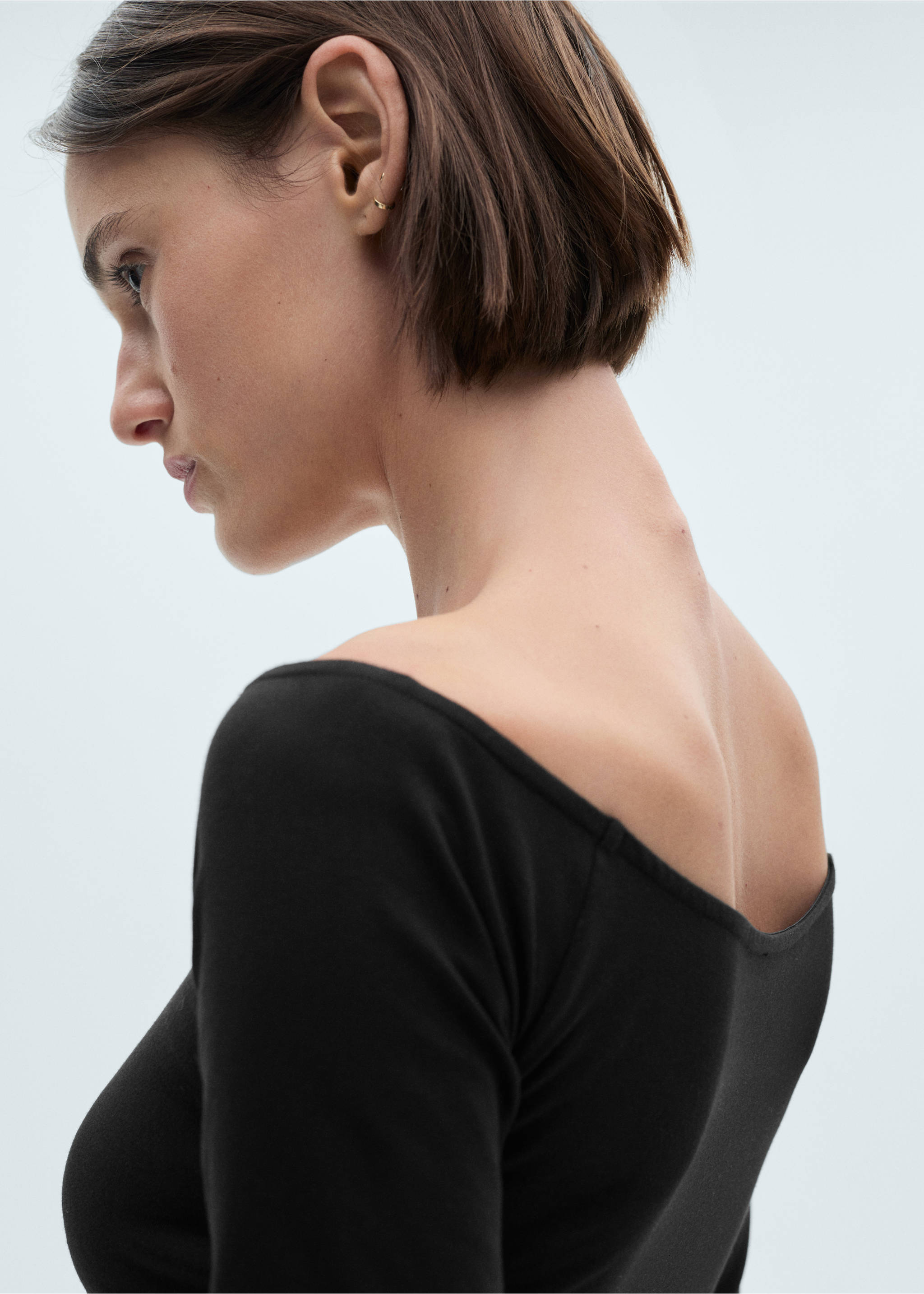 A-line dress - Details of the article 1, Black. Ref: 77067718-00.