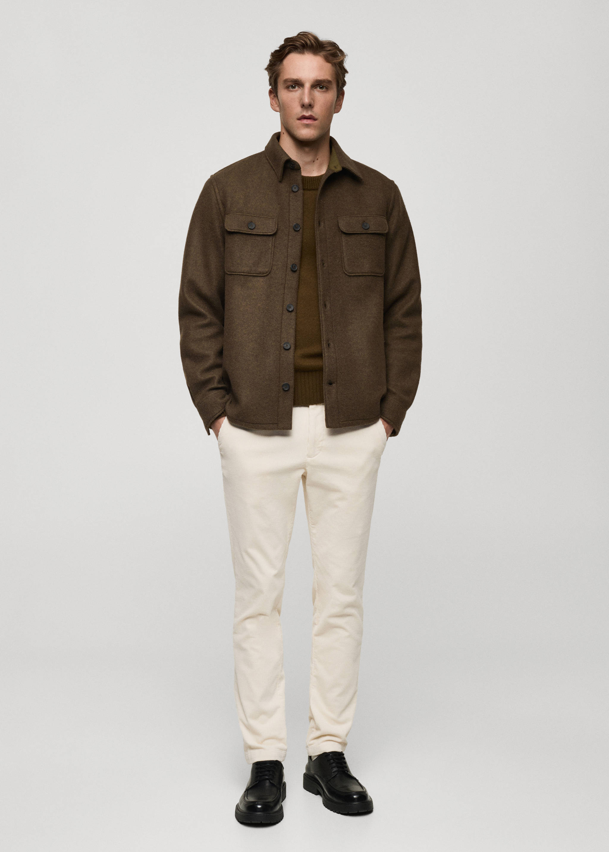 Pantalon velours côtelé slim-fit - Plan général