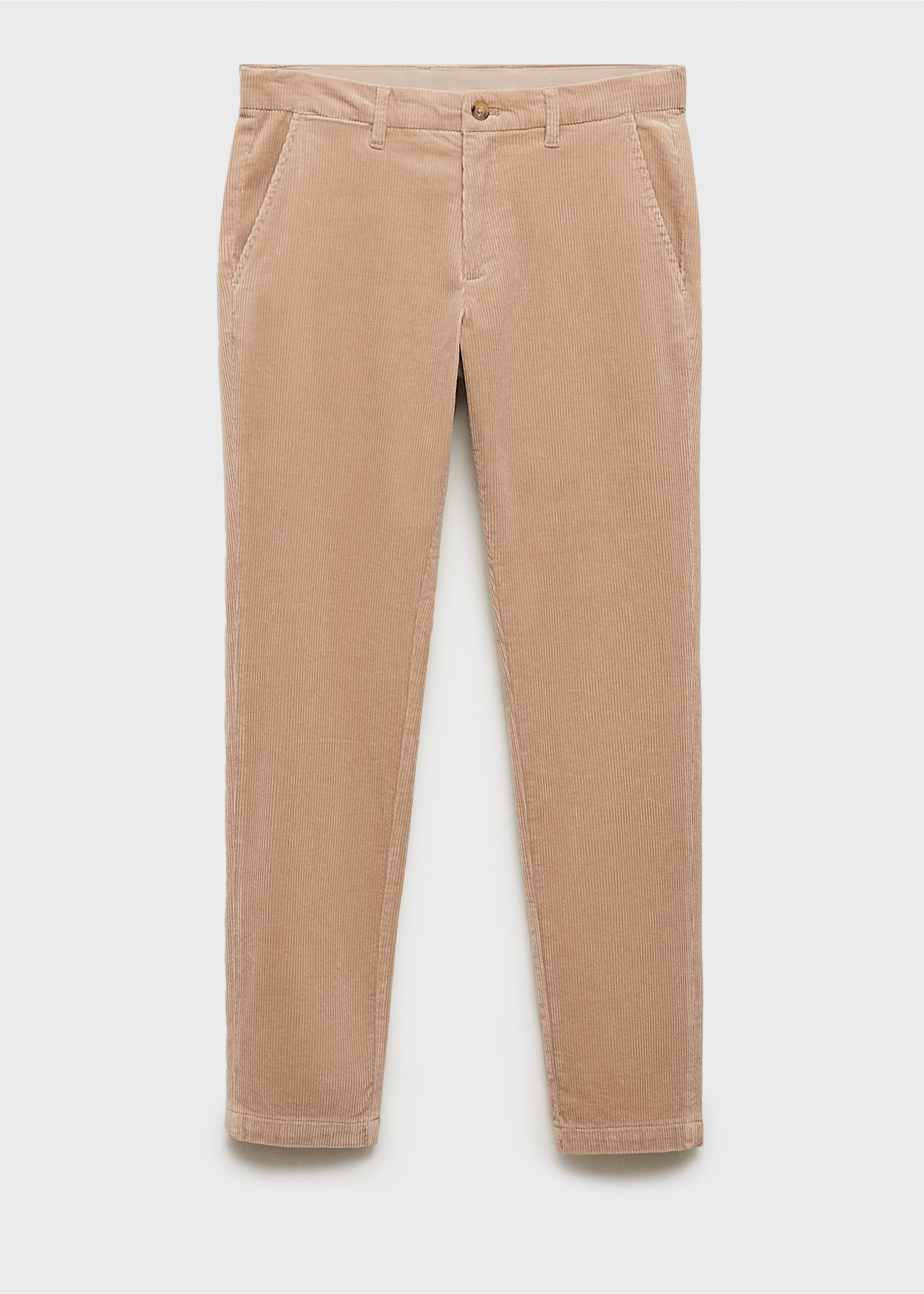 Pantalon velours côtelé slim-fit - Article sans modèle, Beige. Ref: 77067913-00.