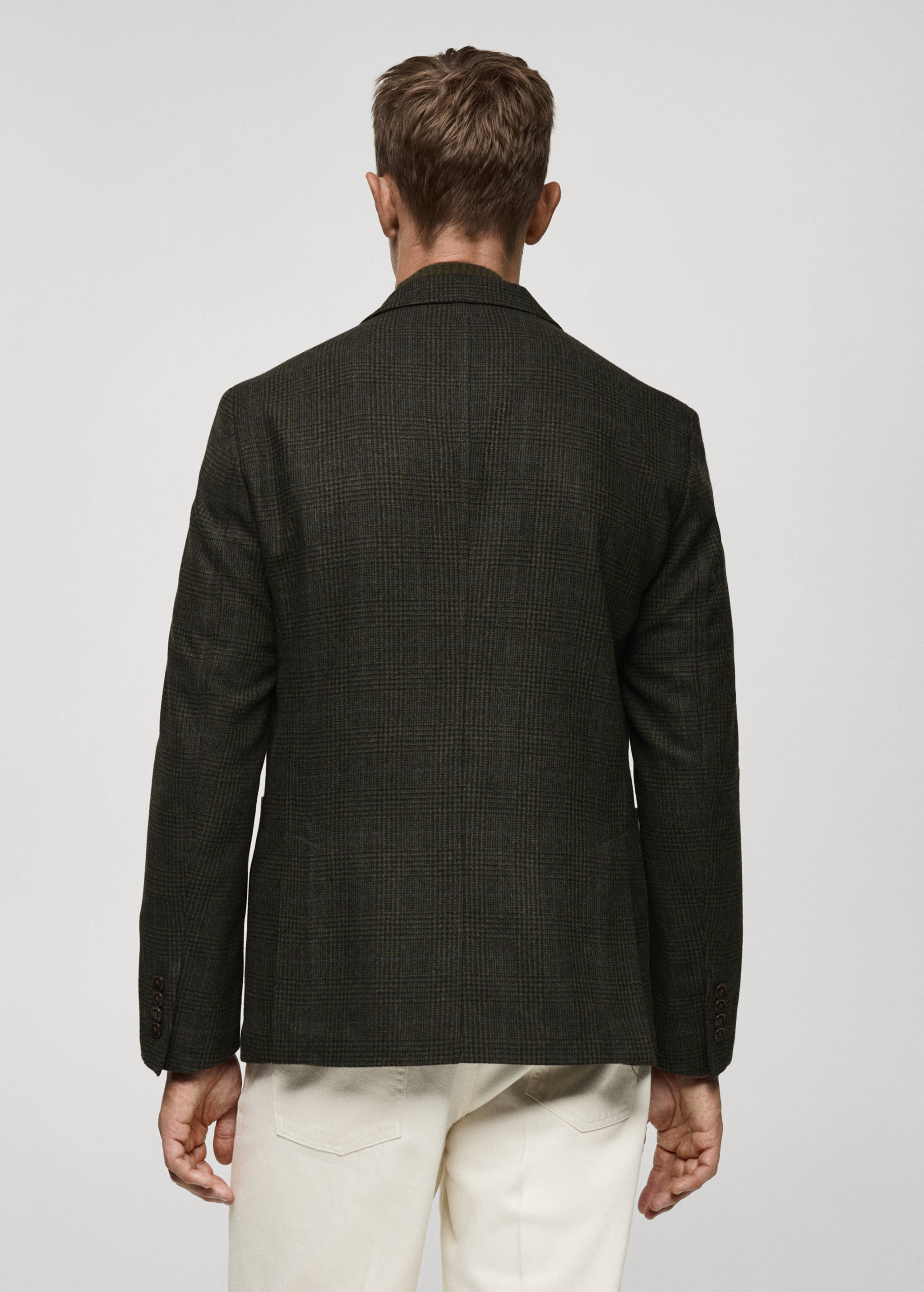 Wool-blend slim-fit suit jacket - Reverse of the article