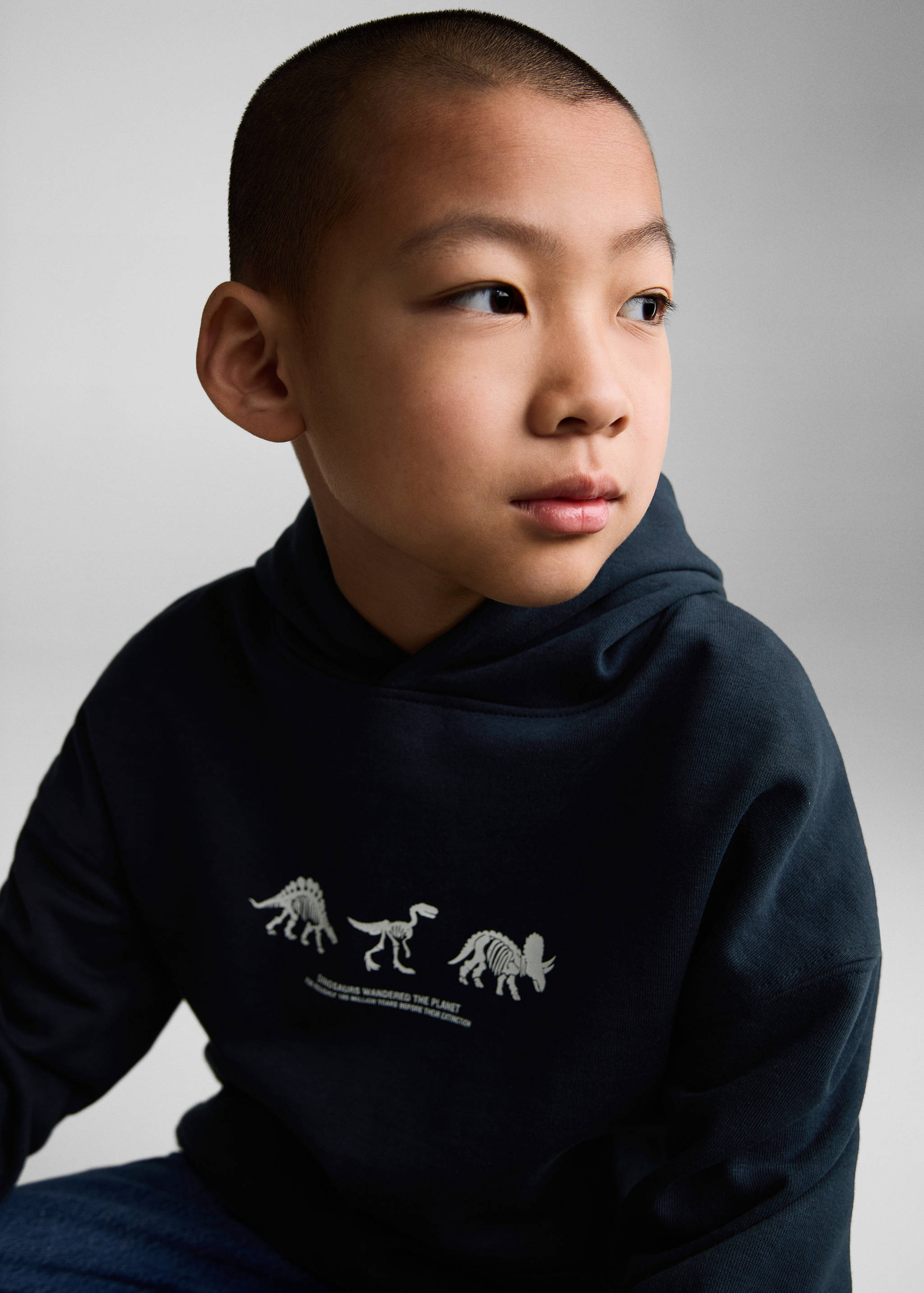 Dinosaur print hoodie - Boys | MANGO OUTLET Romania