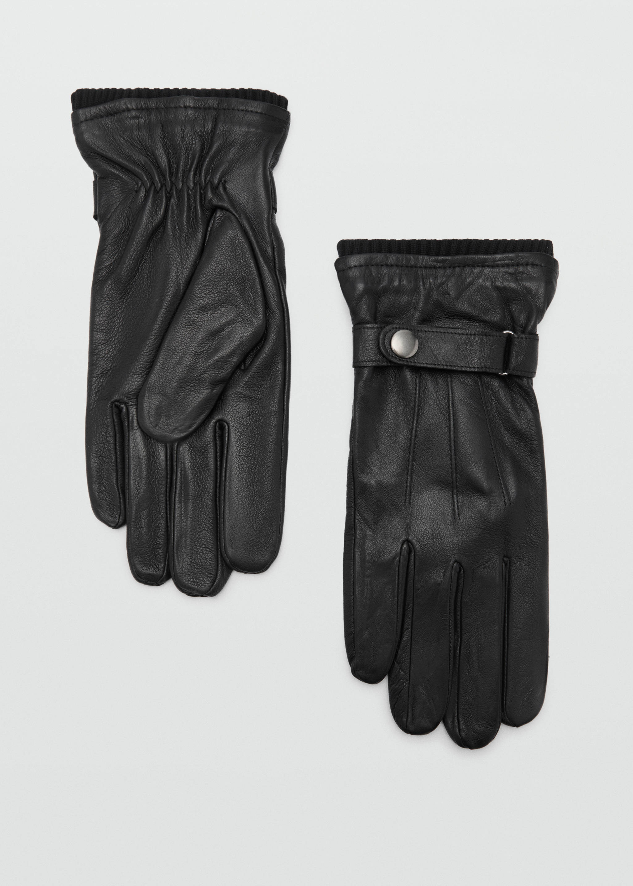 100% leather gloves with adjustable strap and buttons - Article without model