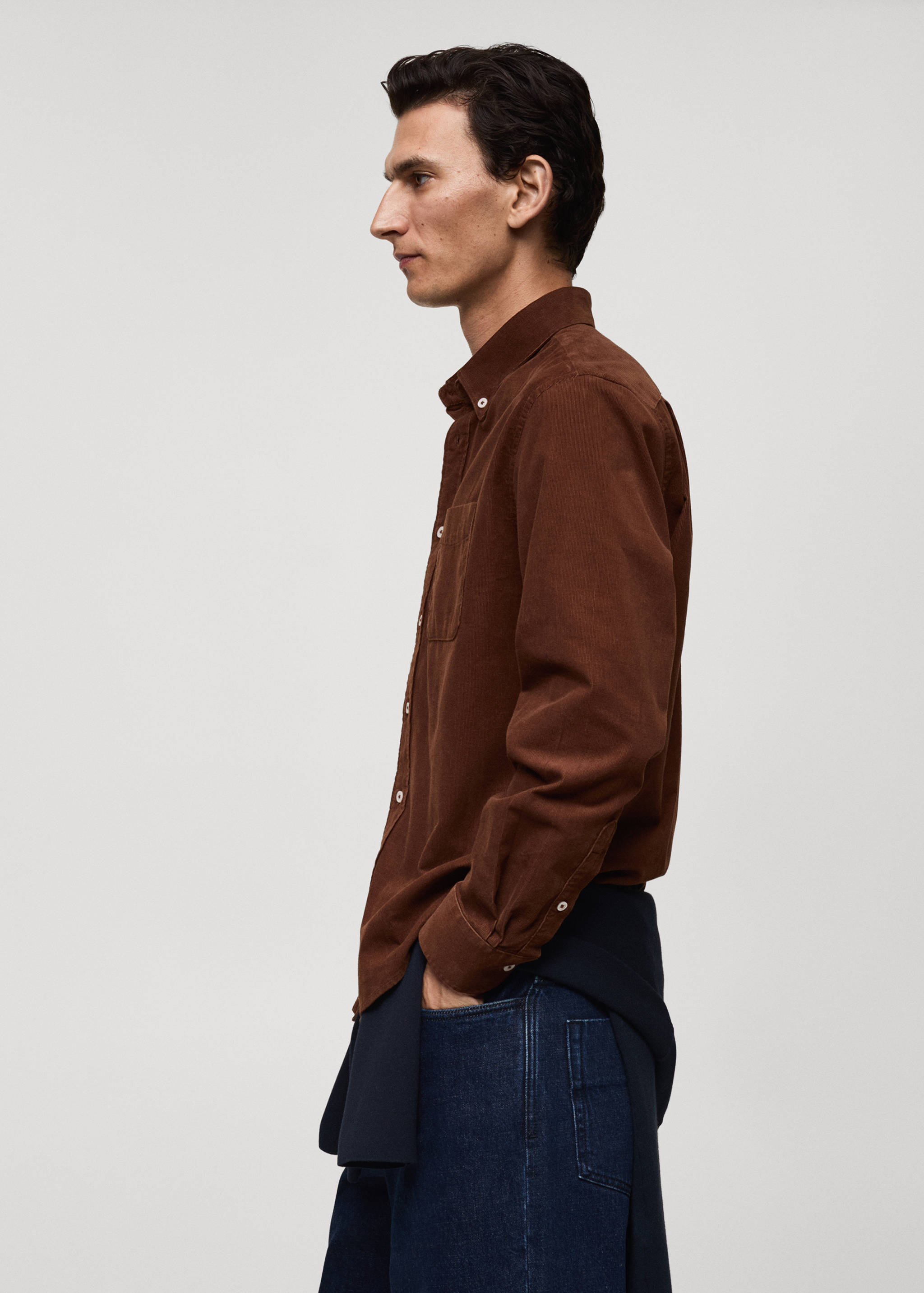 Classic-fit micro-corduroy shirt - Details of the article 2