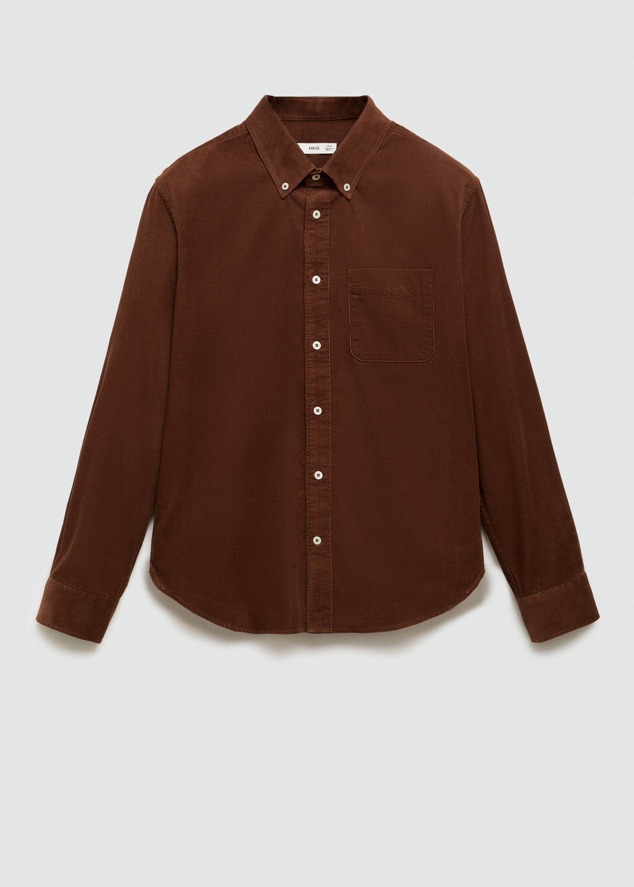 Classic-fit micro-corduroy shirt - Article without model