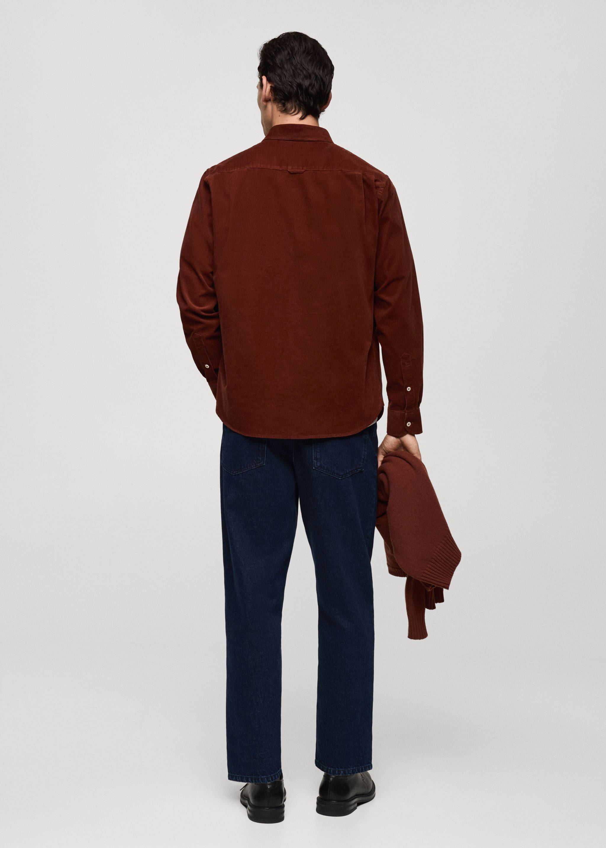 Classic-fit micro-corduroy shirt - Reverse of the article