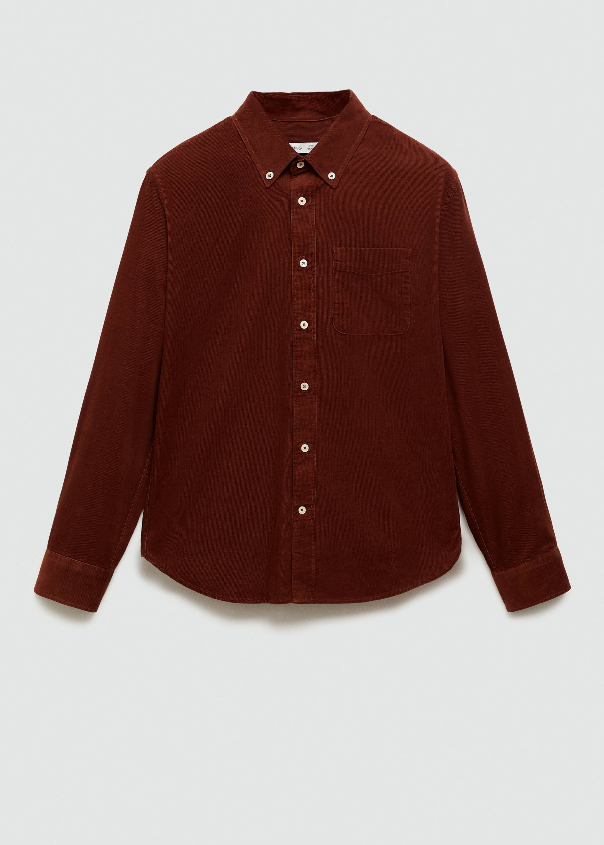 Classic-fit micro-corduroy shirt - Article without model