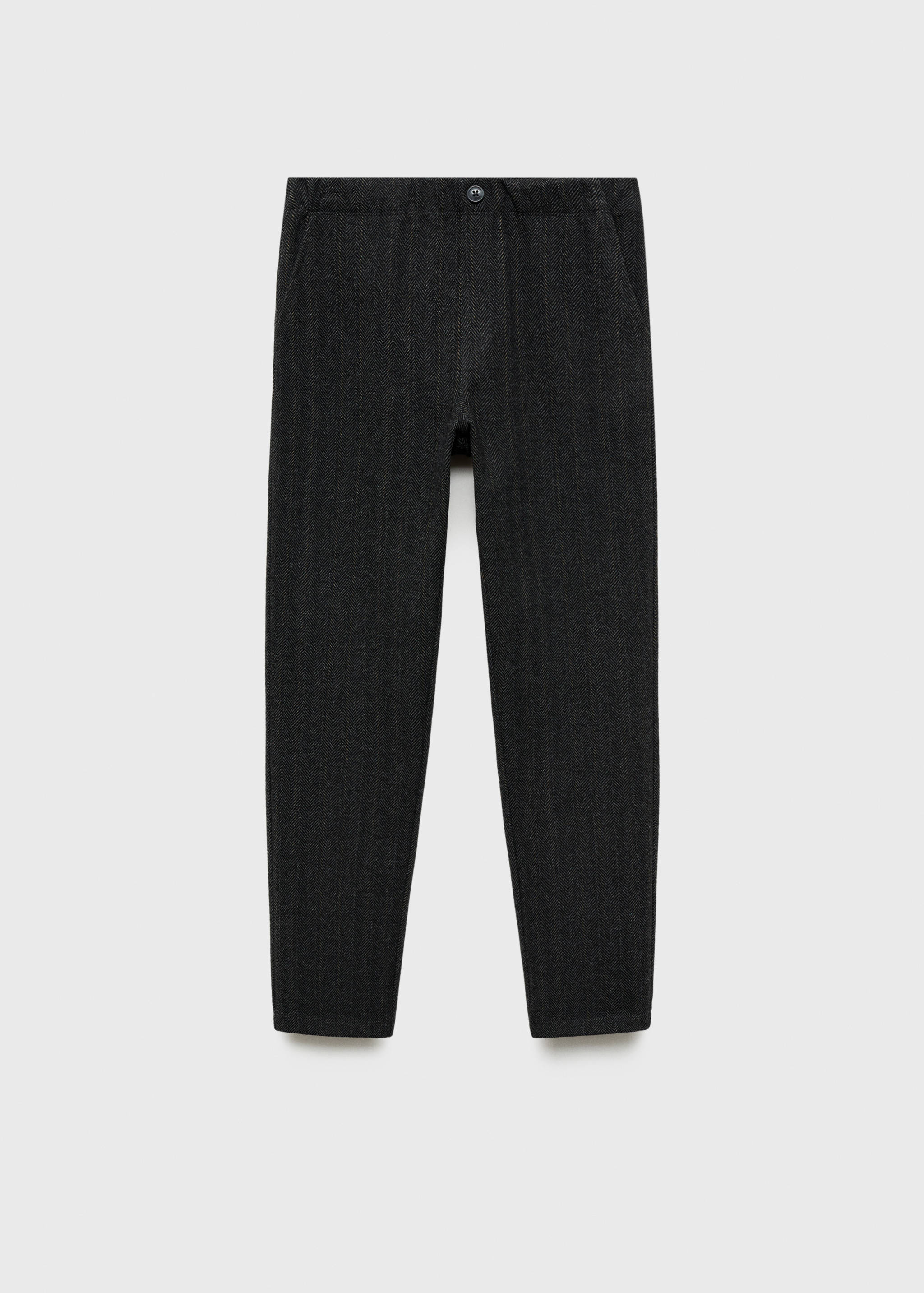 Herringbone straight trousers - Article without model