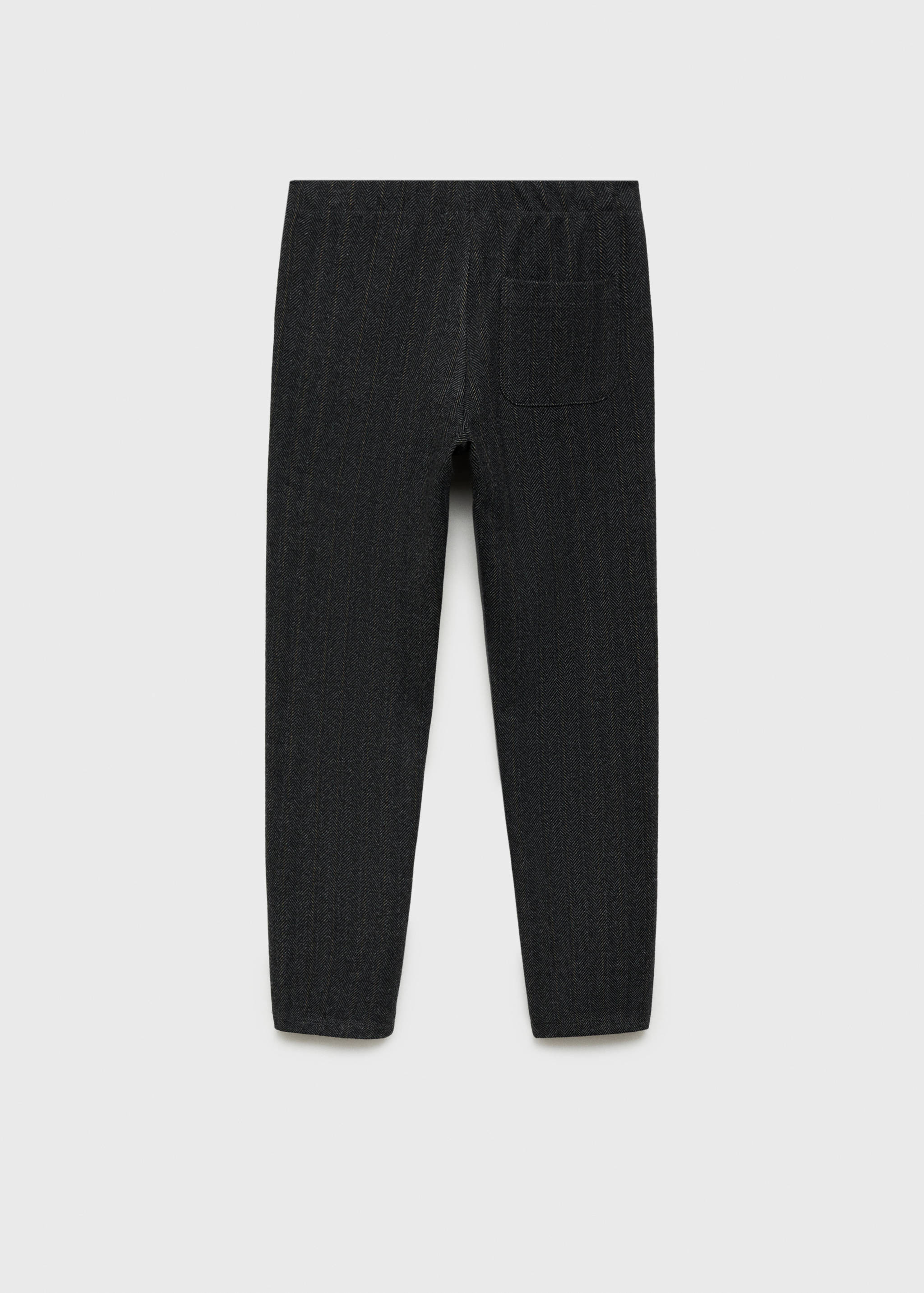 Herringbone straight trousers - Reverse of the article