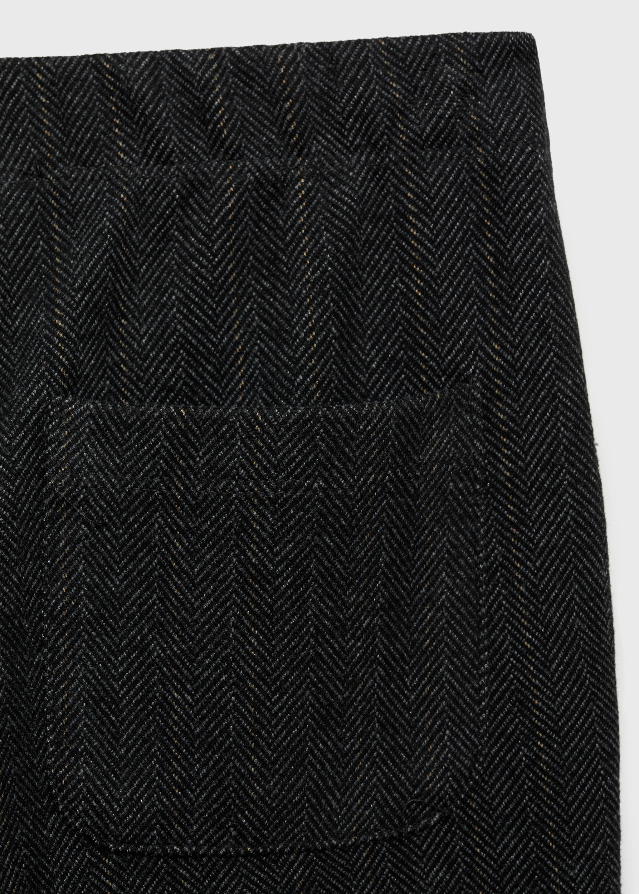 Herringbone straight trousers - Details of the article 0