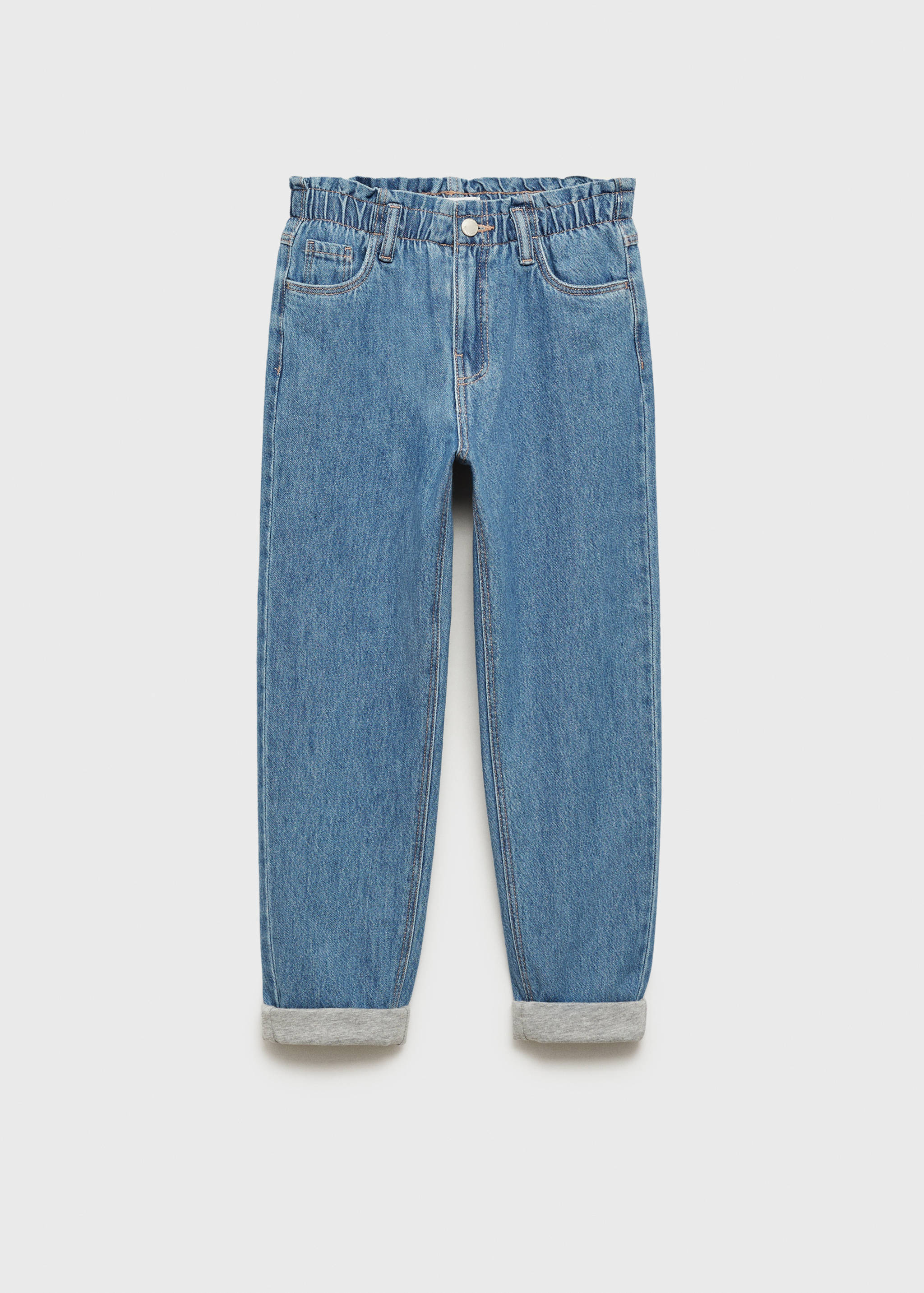 Fodrade paperbag-jeans - Artikel utan modell