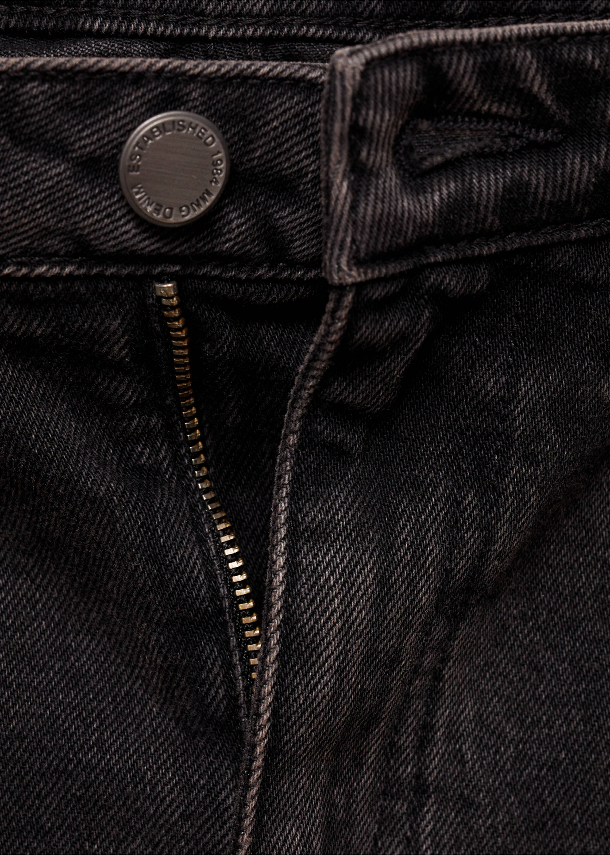 Jeans wideleg loose med lavt liv - Artikkeldetalj 0, Black denim. Ref: 77067937-00.