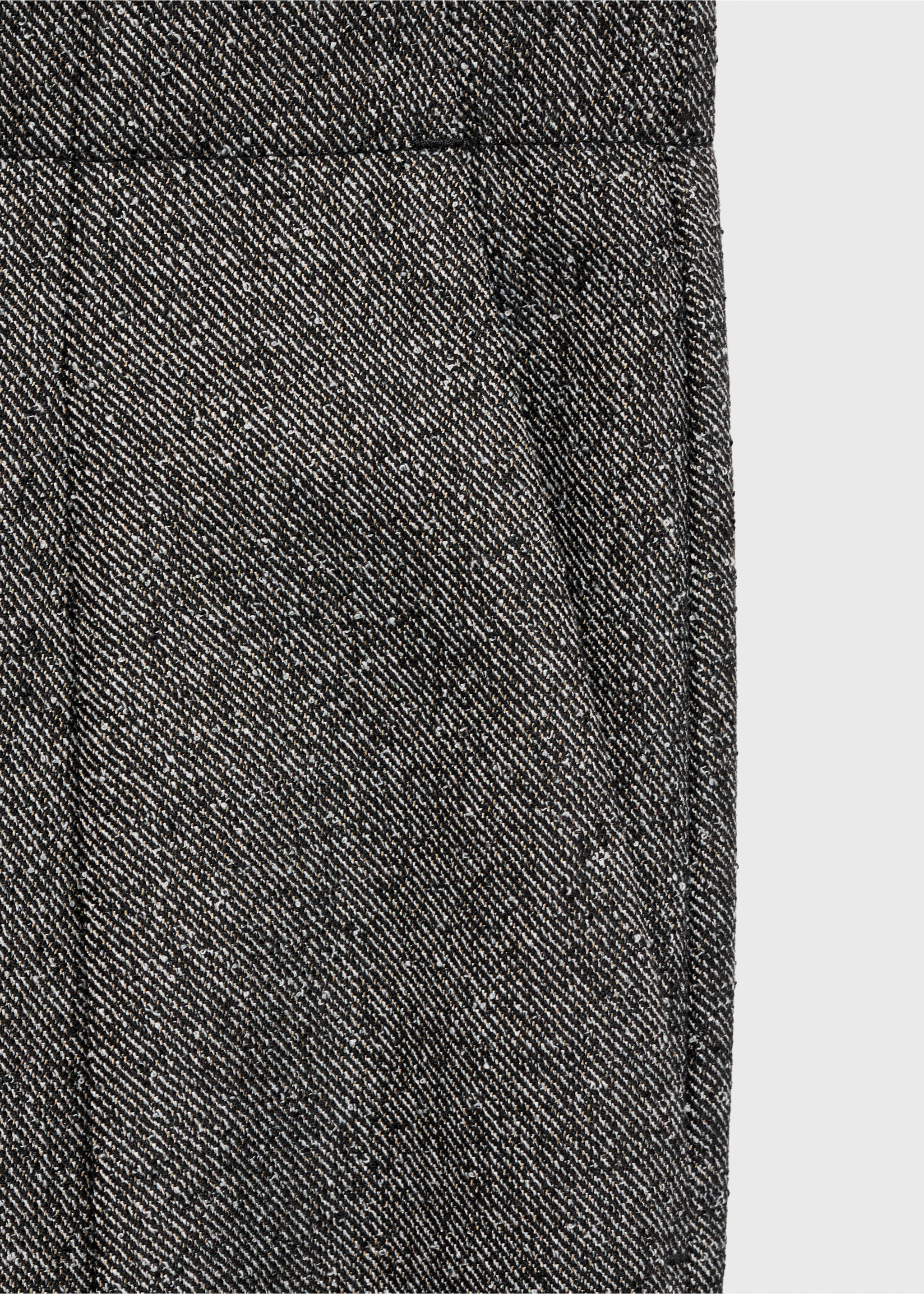 Flecked pleated trousers - Details of the article 8, Black. Ref: 77068264-00.