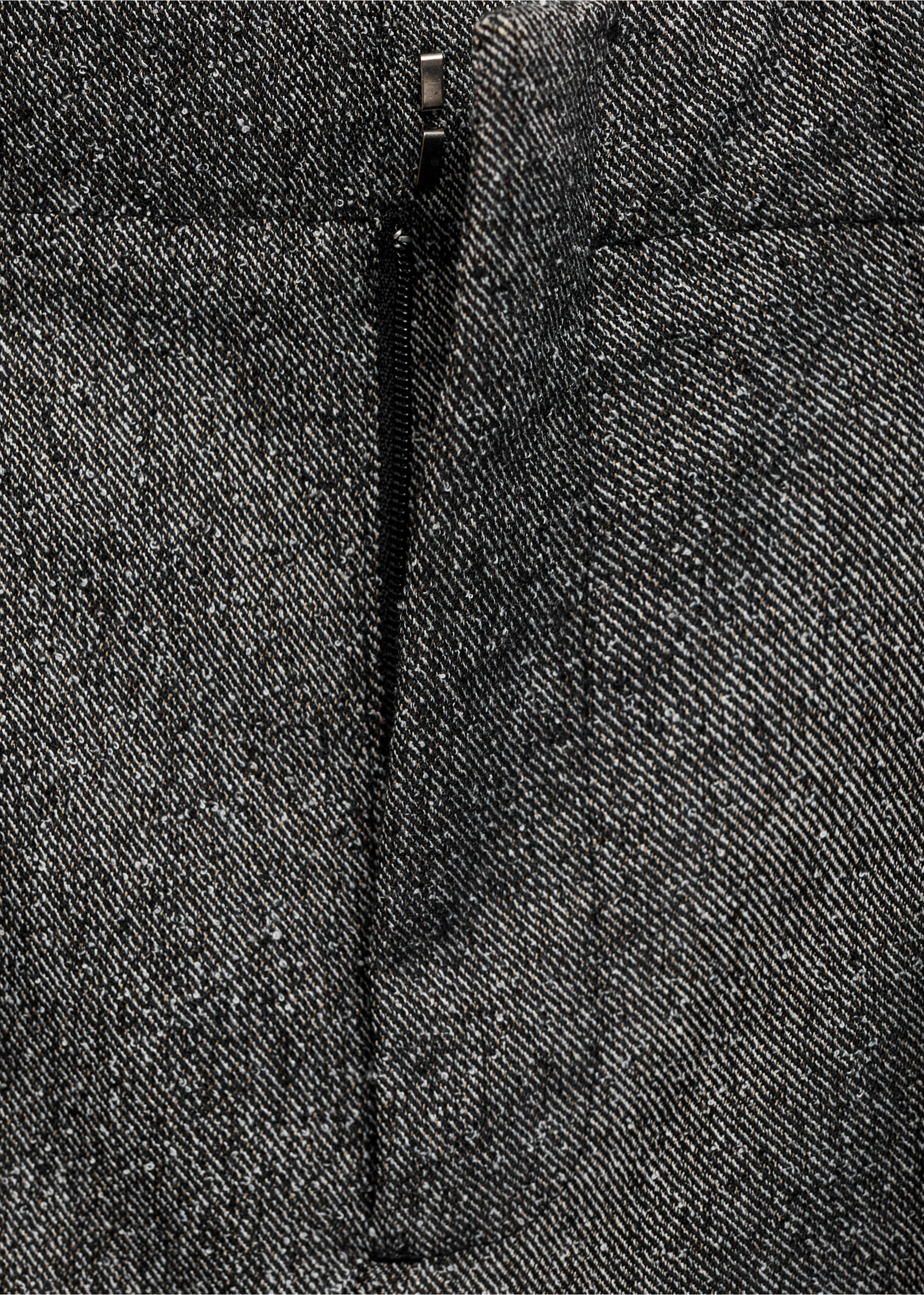 Flecked pleated trousers - Details of the article 0, Black. Ref: 77068264-00.