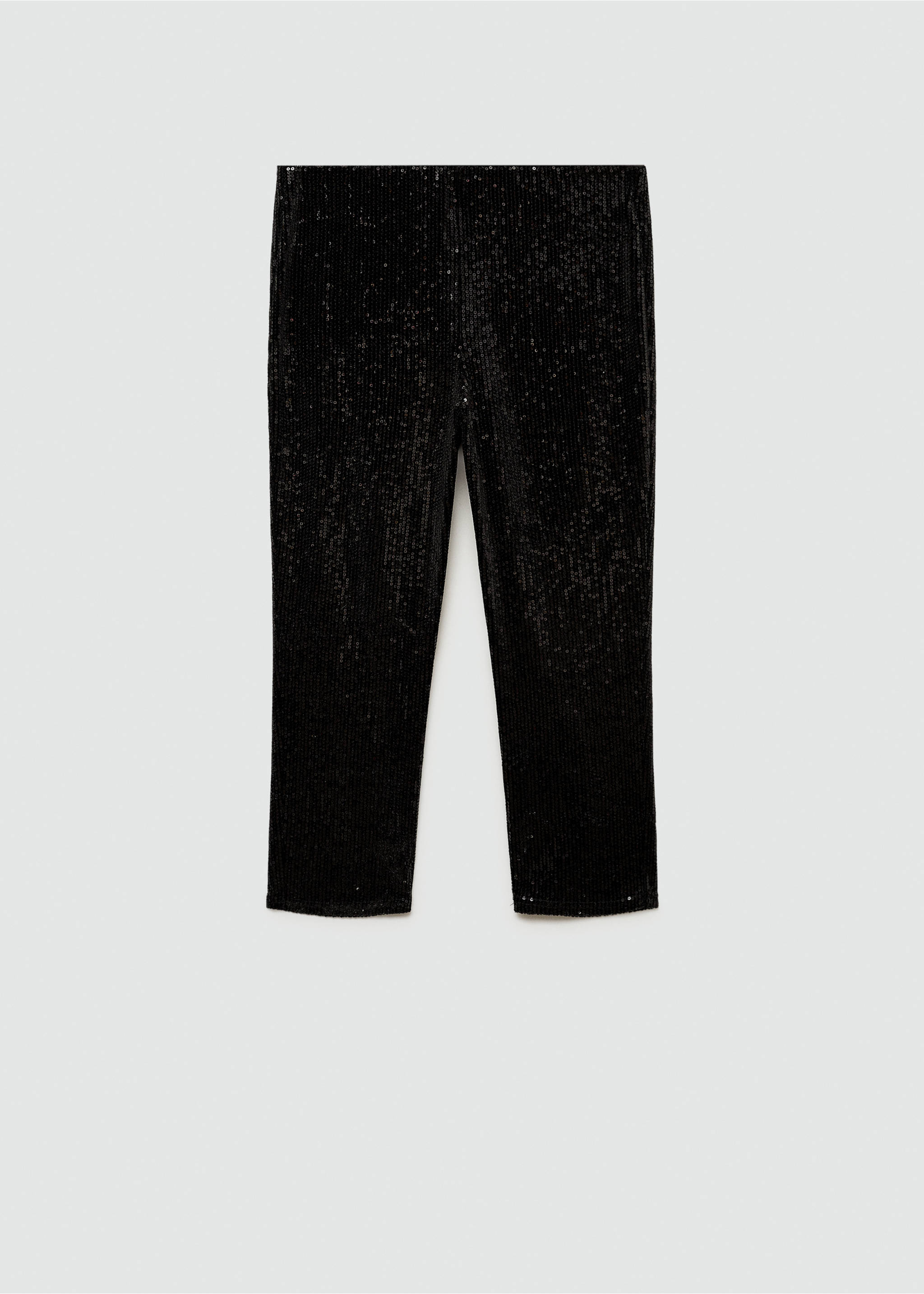 Capri-Leggings mit Paillettenverzierung - Artikel ohne Model, Schwarz. Ref: 77068267-00.