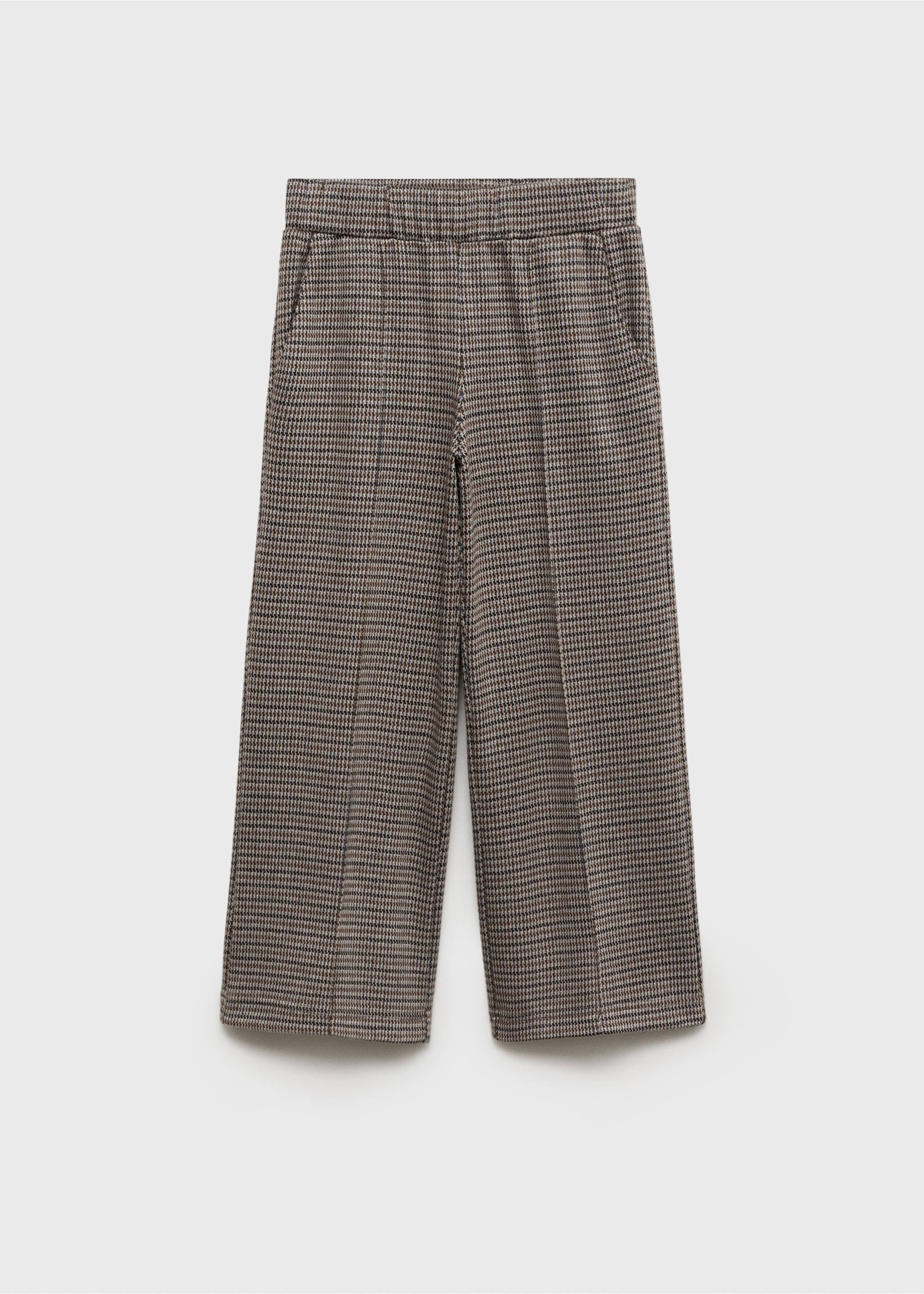 Houndstooth pants - Article without model, Brown. Ref: 77068269-00.