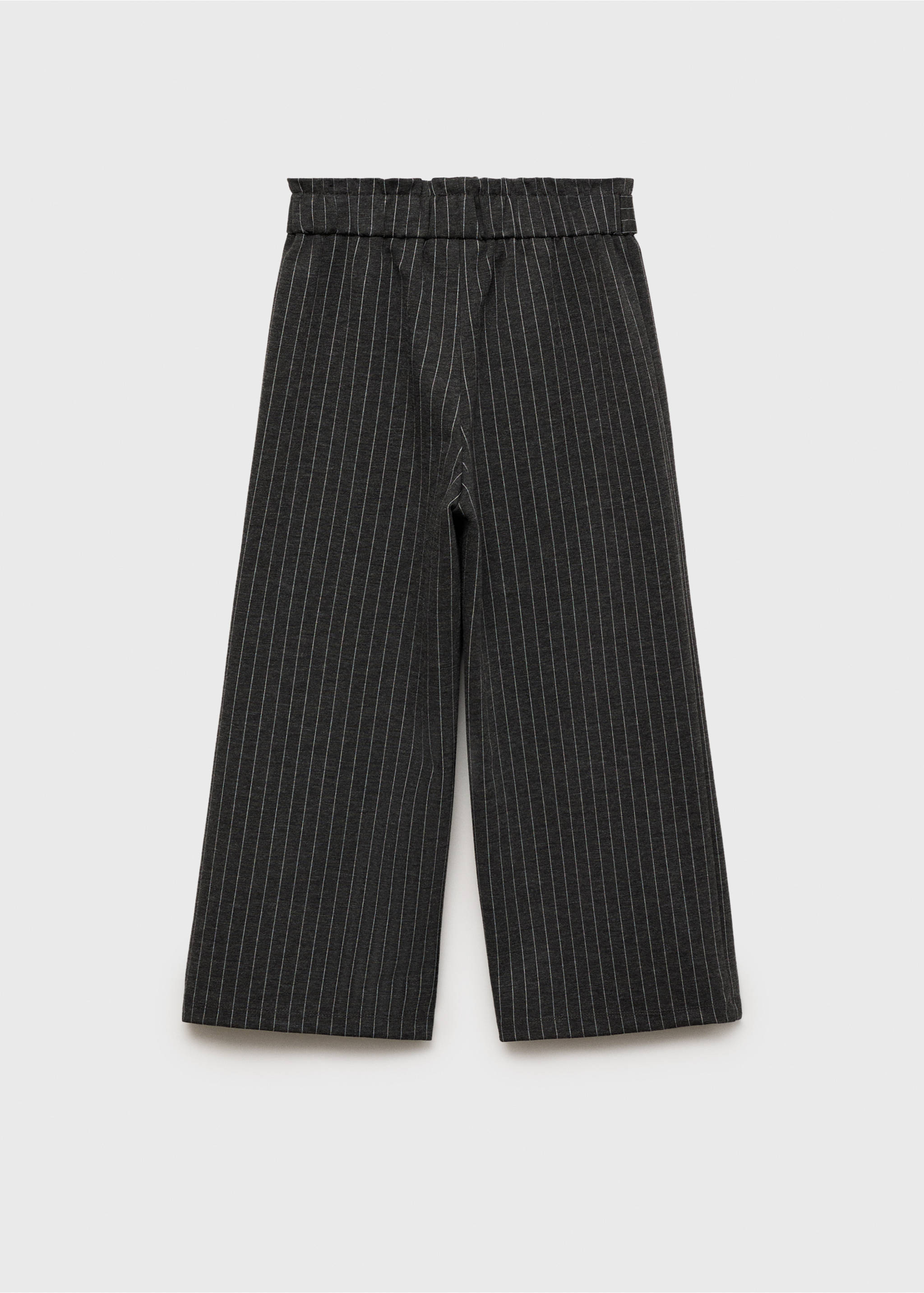 Culotte stripes trousers - Reverse of the article, Charcoal. Ref: 77068270-00.