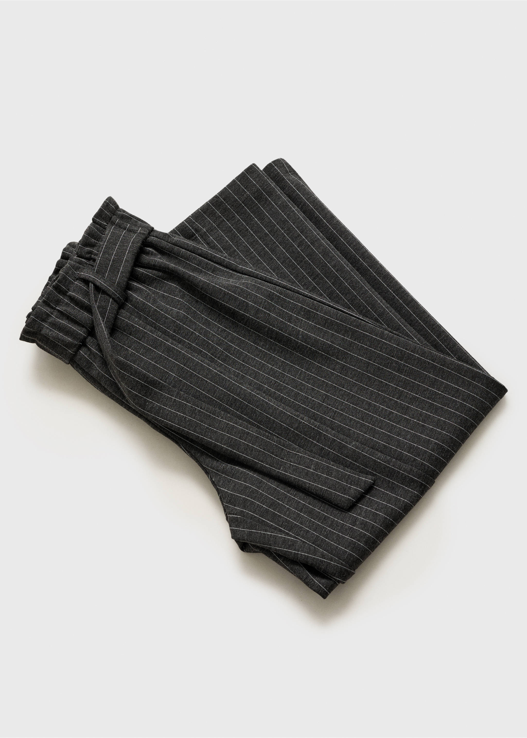 Culotte stripes trousers - Details of the article 0, Charcoal. Ref: 77068270-00.
