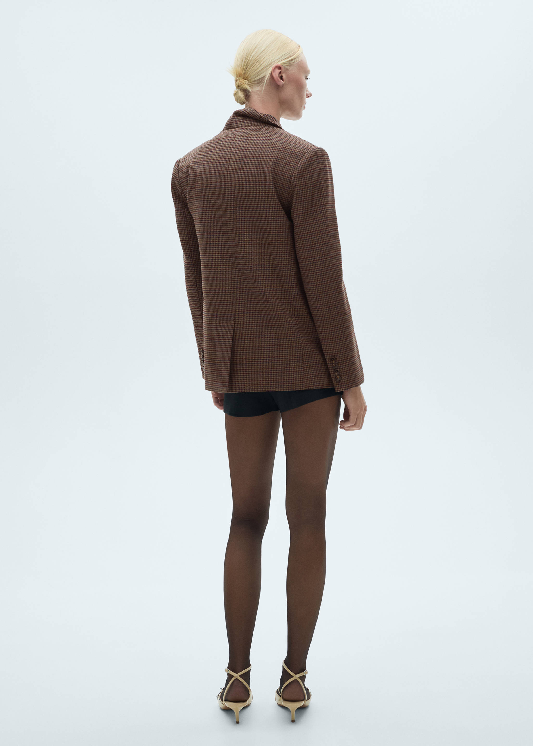 Blazer cuadros pata de gallo - Reverso del artículo