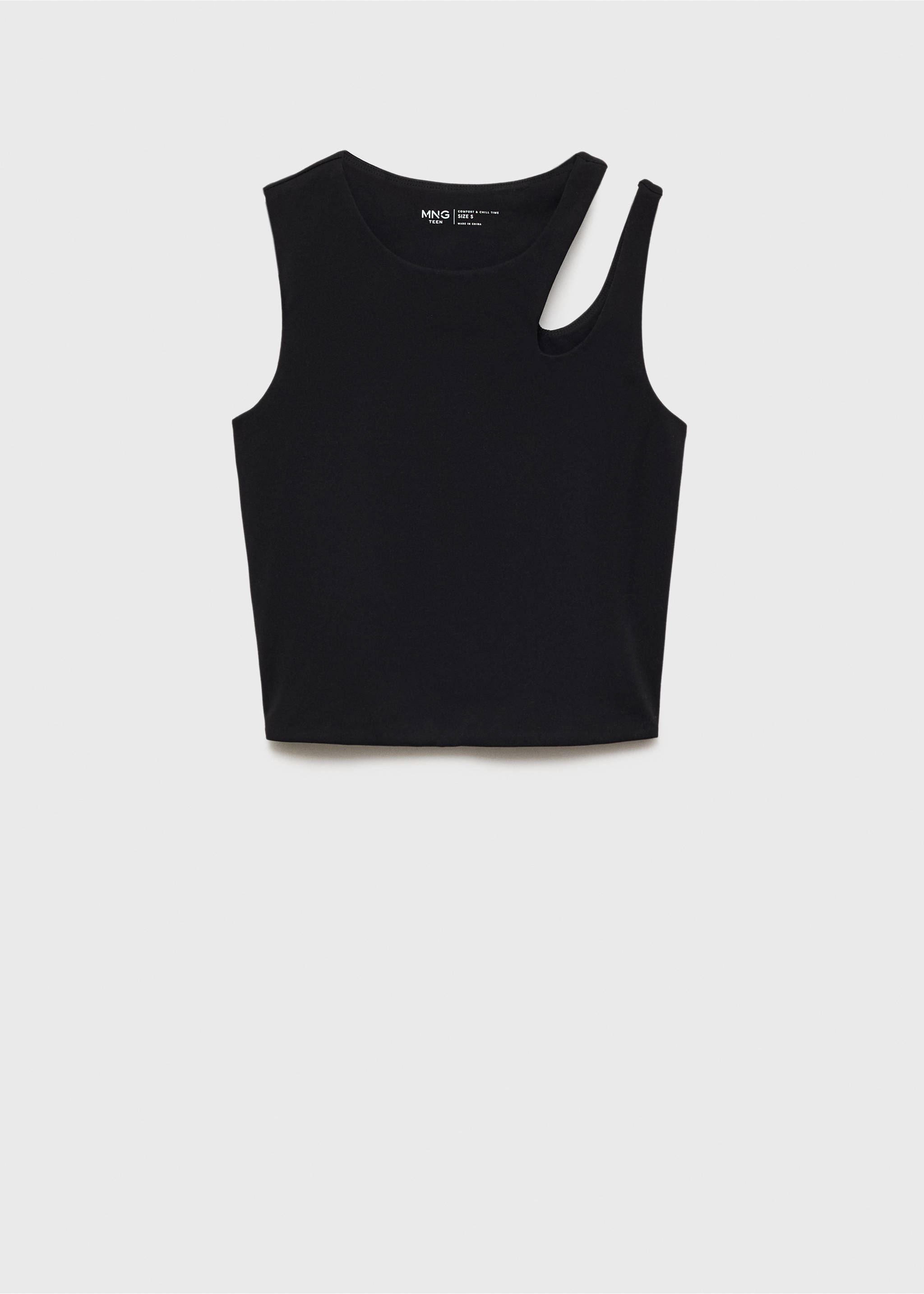Asymmetric design top - Article without model, Black. Ref: 77068272-00.