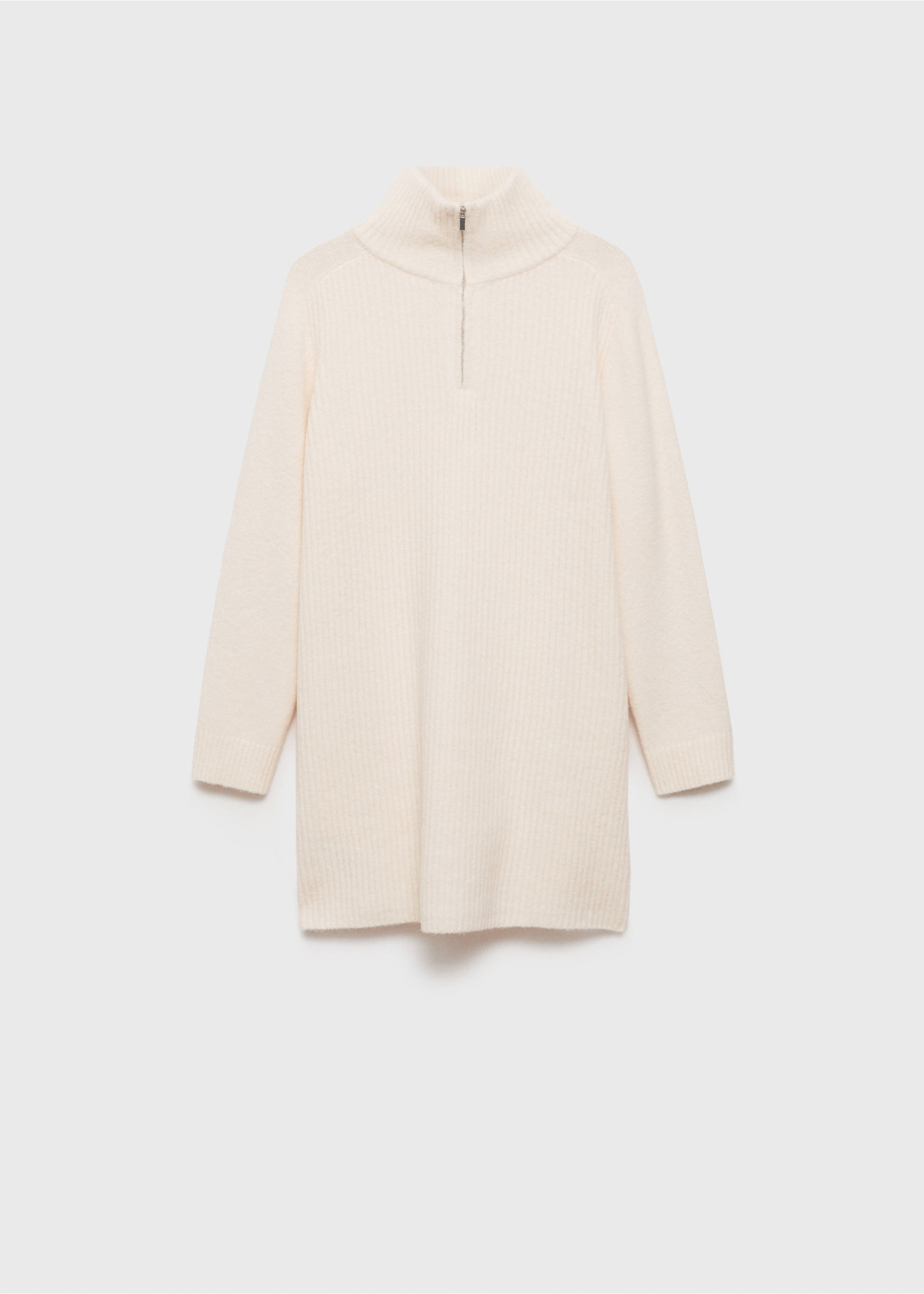 Vestido punto canalé cremallera - Artículo sin modelo, Crudo. Ref: 77068273-00.