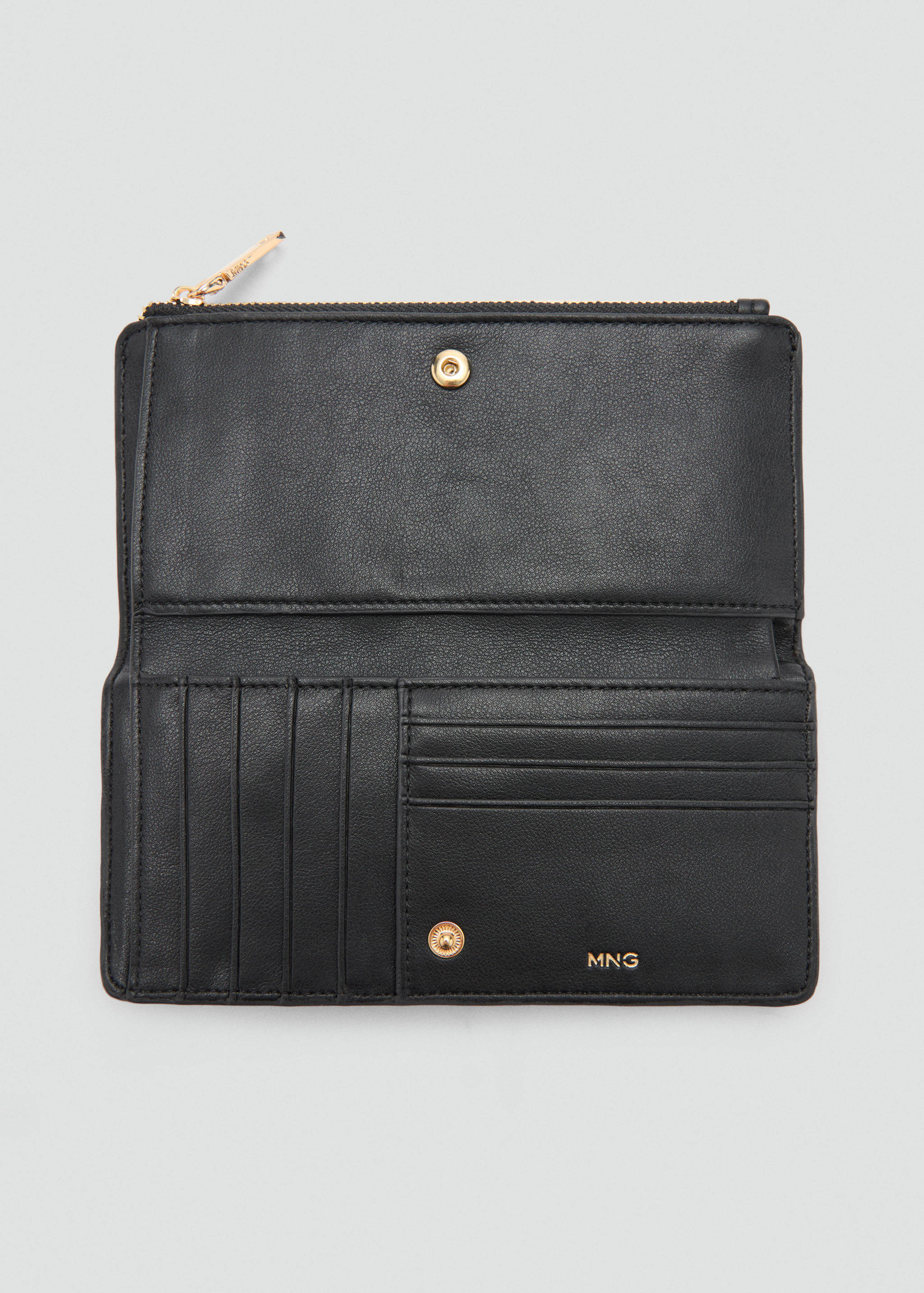 Leopard-print fur leather wallet - Details of the article 1