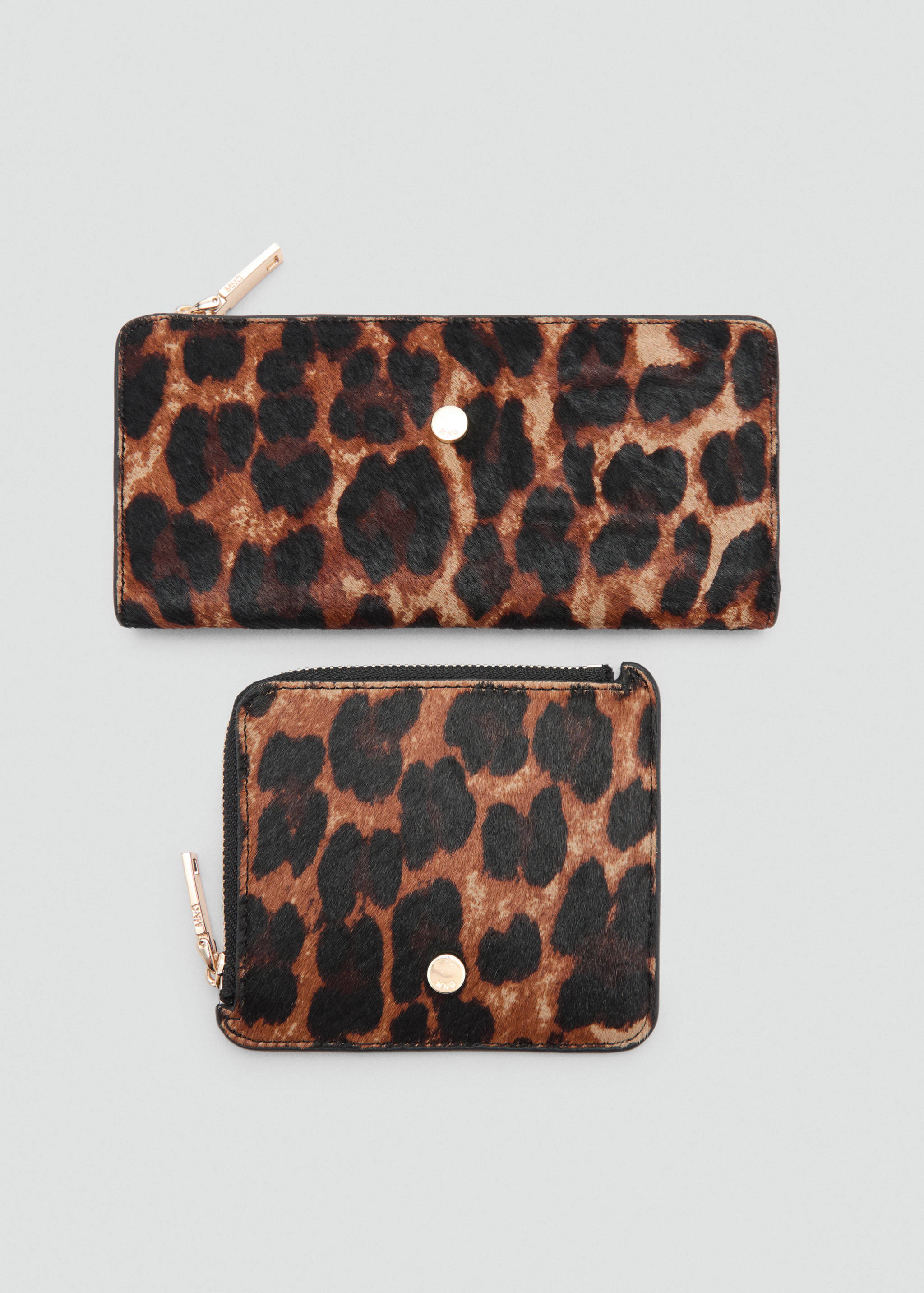 Leopard-print fur leather wallet - Details of the article 3