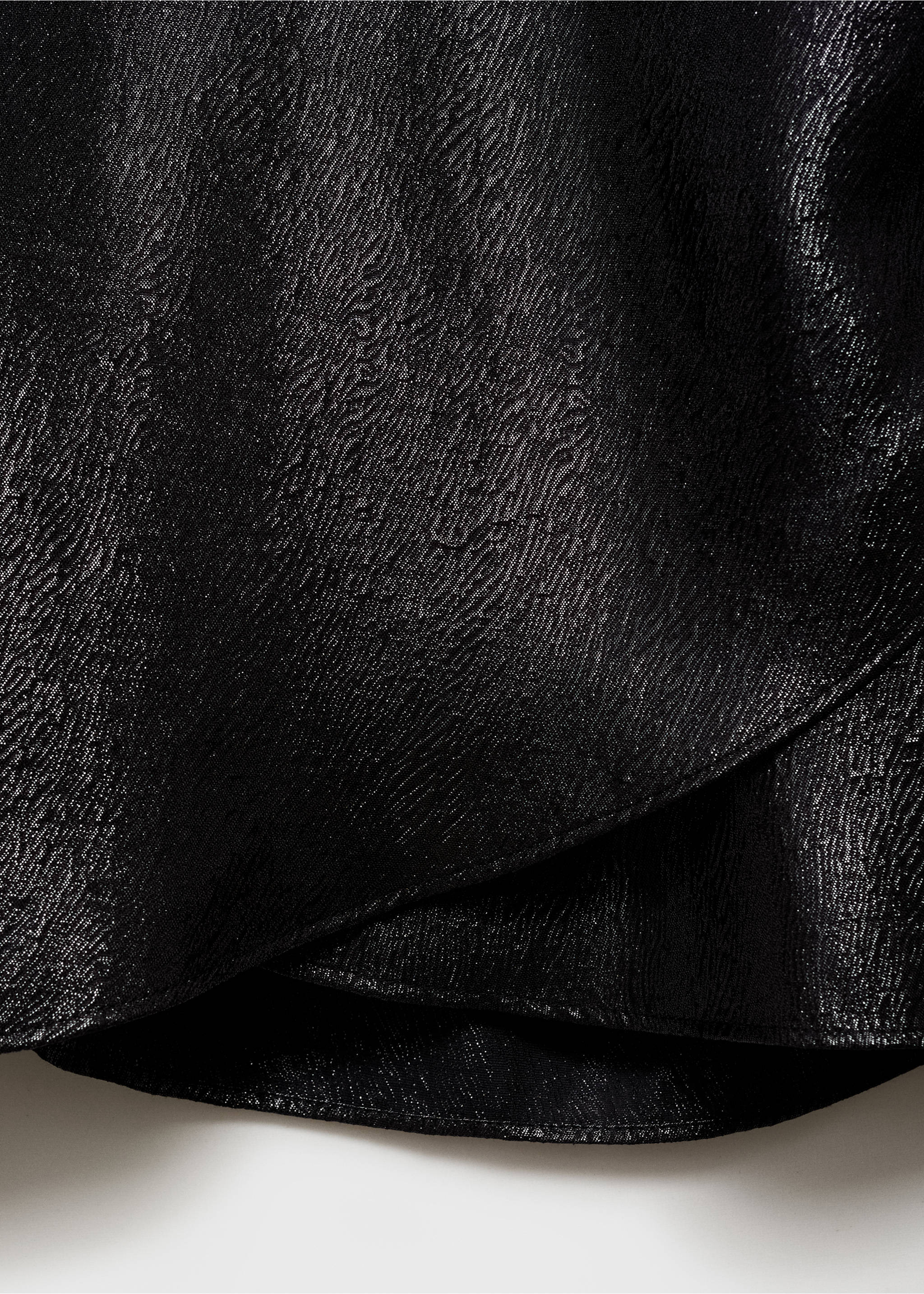 Textured asymmetrical dress - Details of the article 0, Black. Ref: 77068276-00.