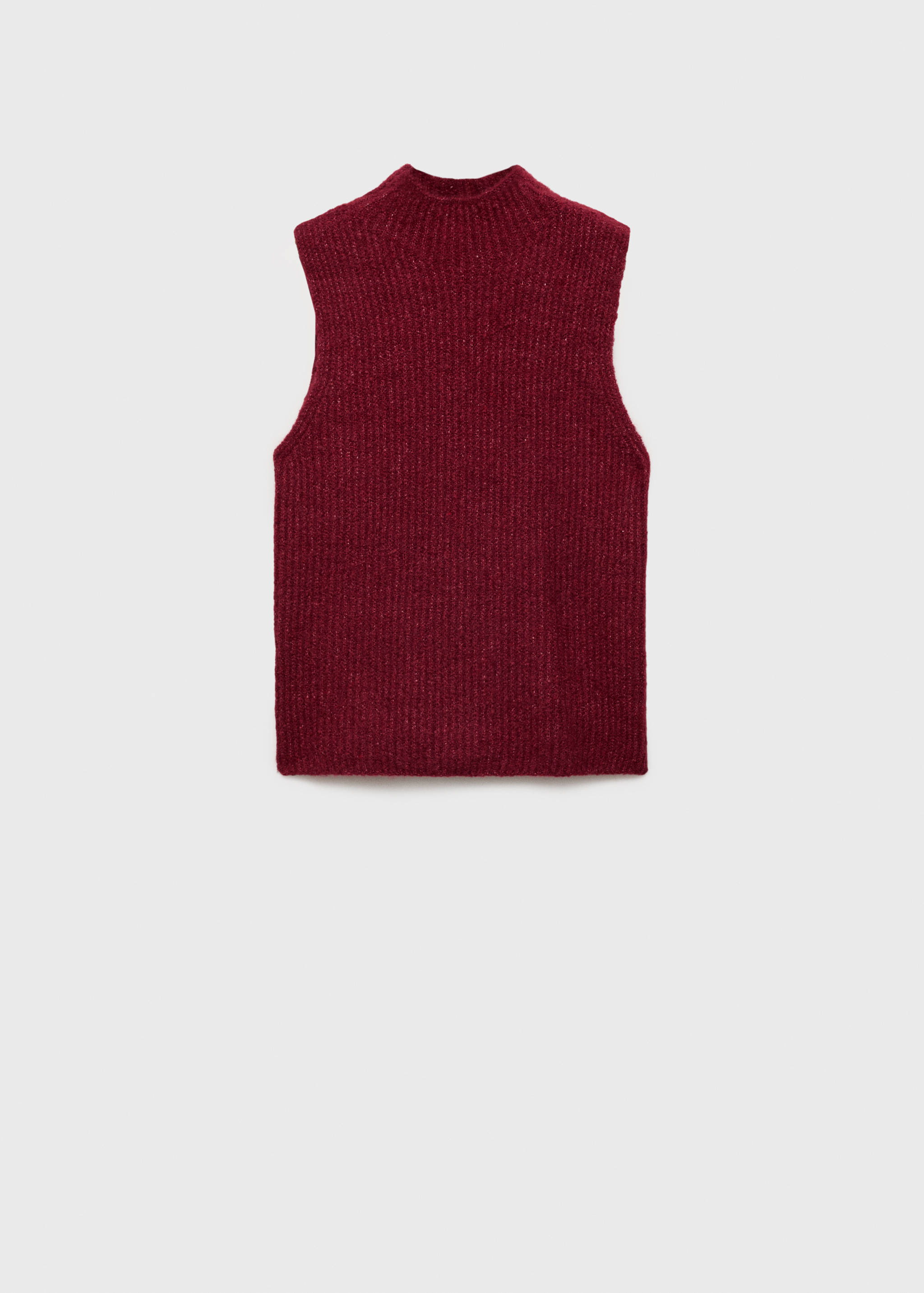 Perkins-neck knitted waistcoat - Article without model