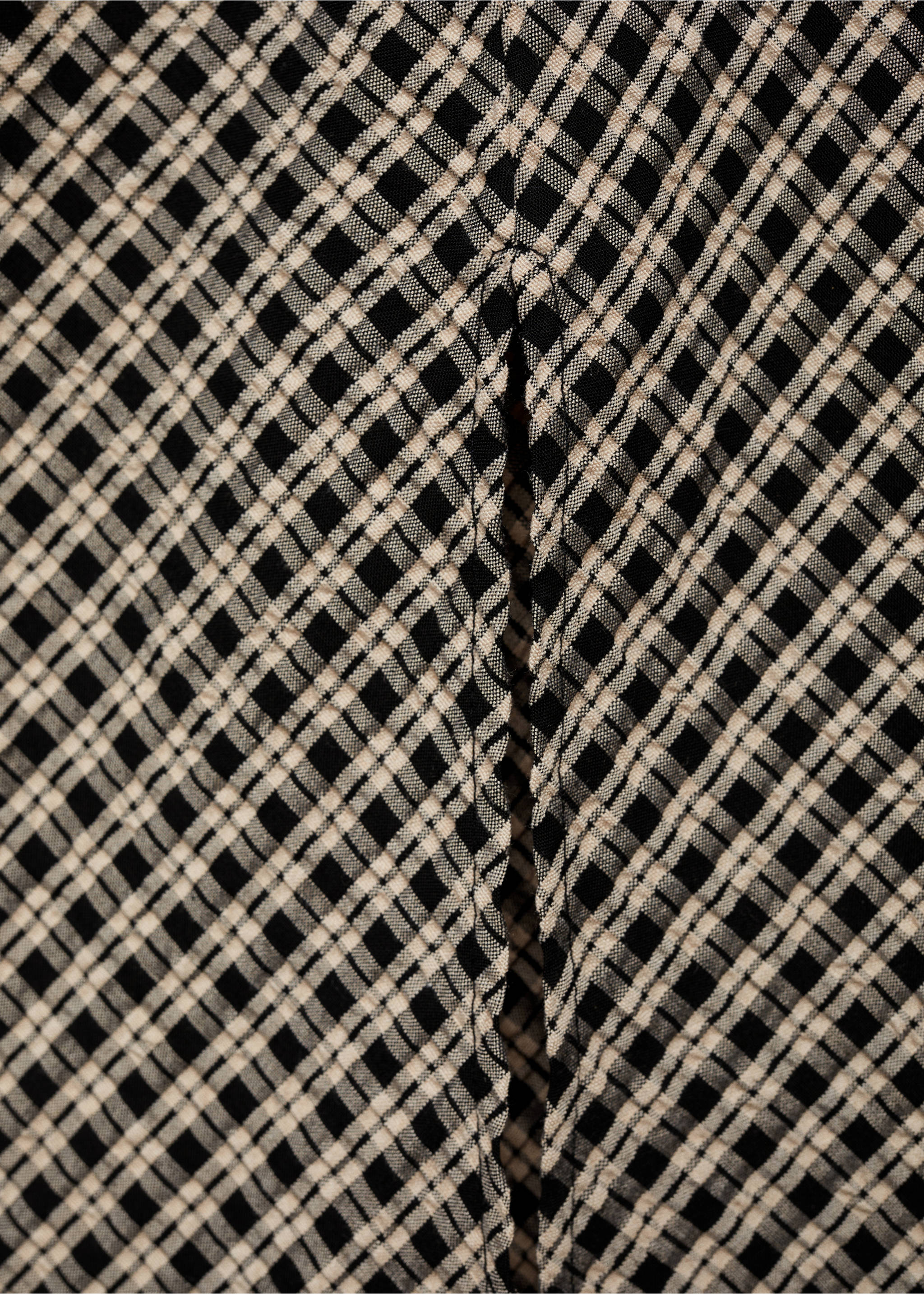 Checked midi skirt - Details of the article 0, Black. Ref: 77068278-00.