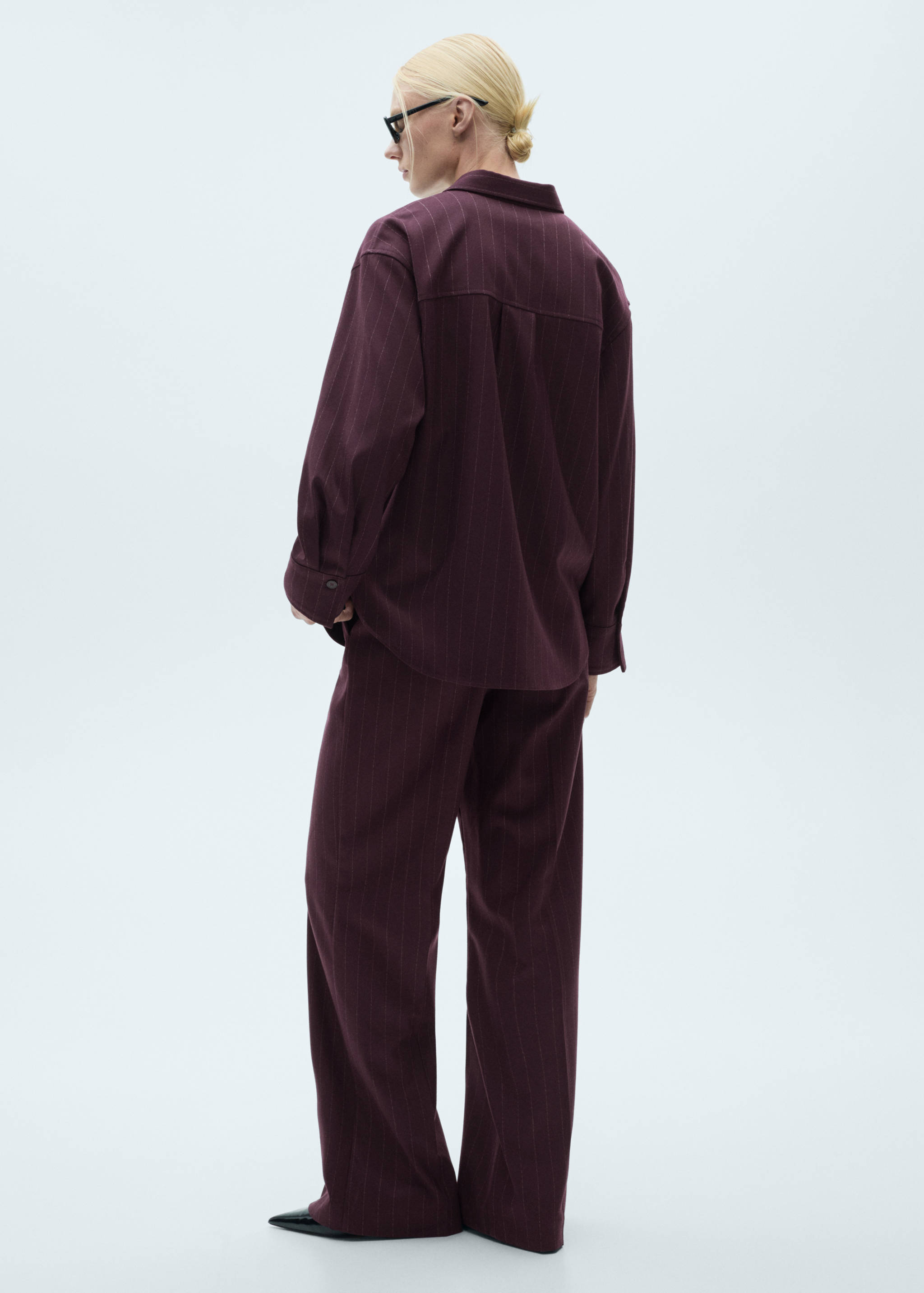 Pinstripe overshirt - Reverse of the article