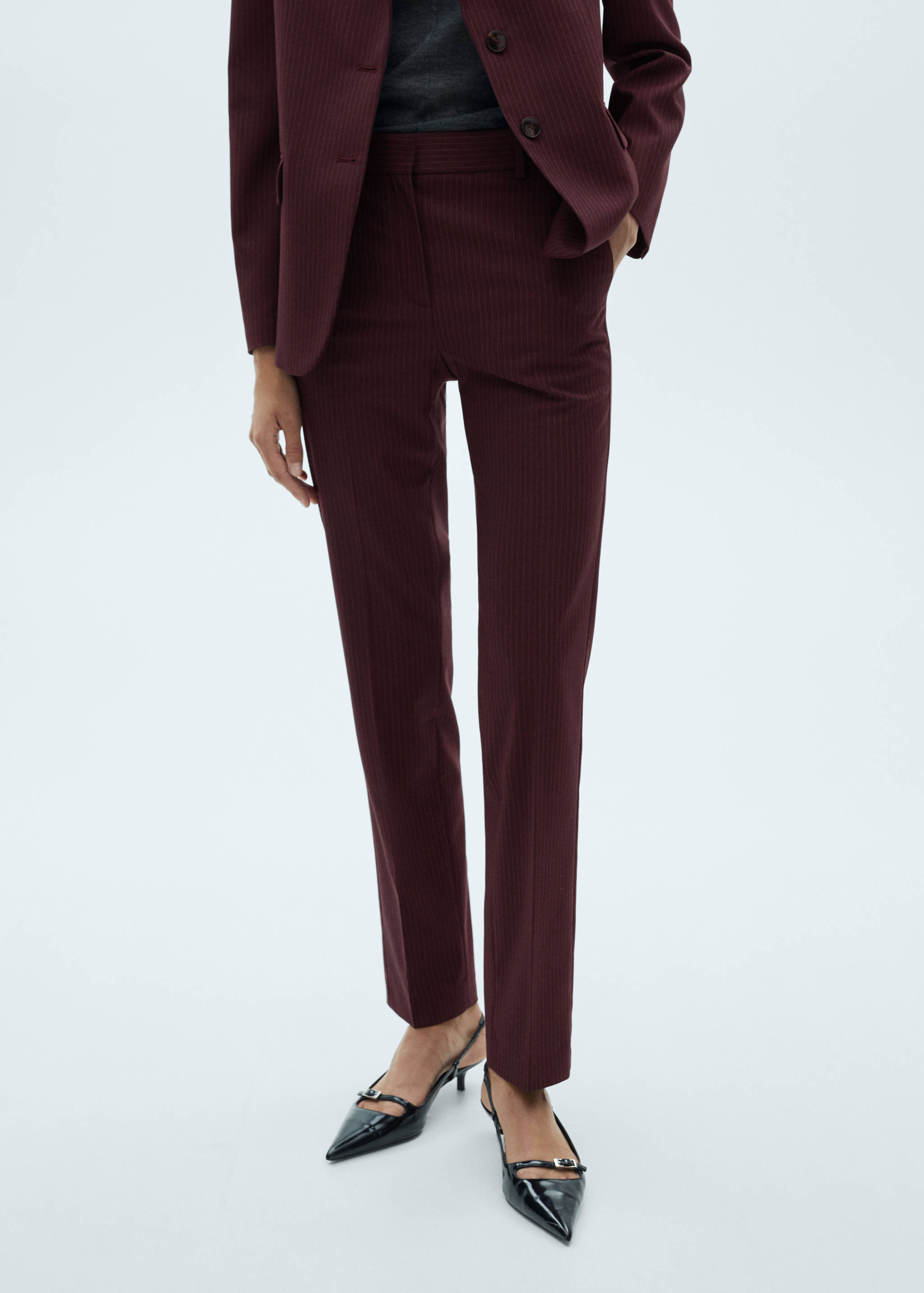 Pinstripe suit trousers - Medium plane
