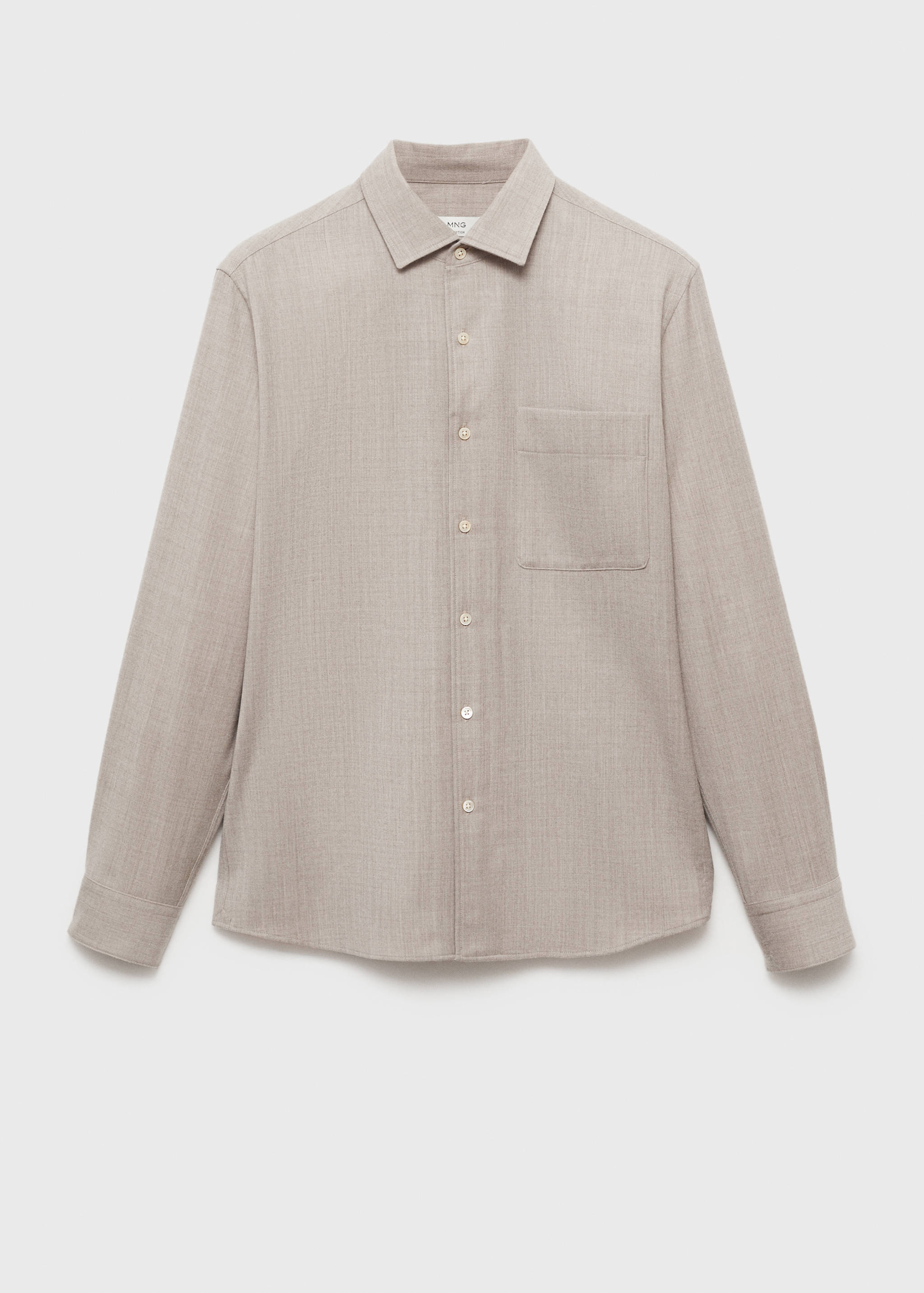 100% wool shirt with pocket - Article without model
