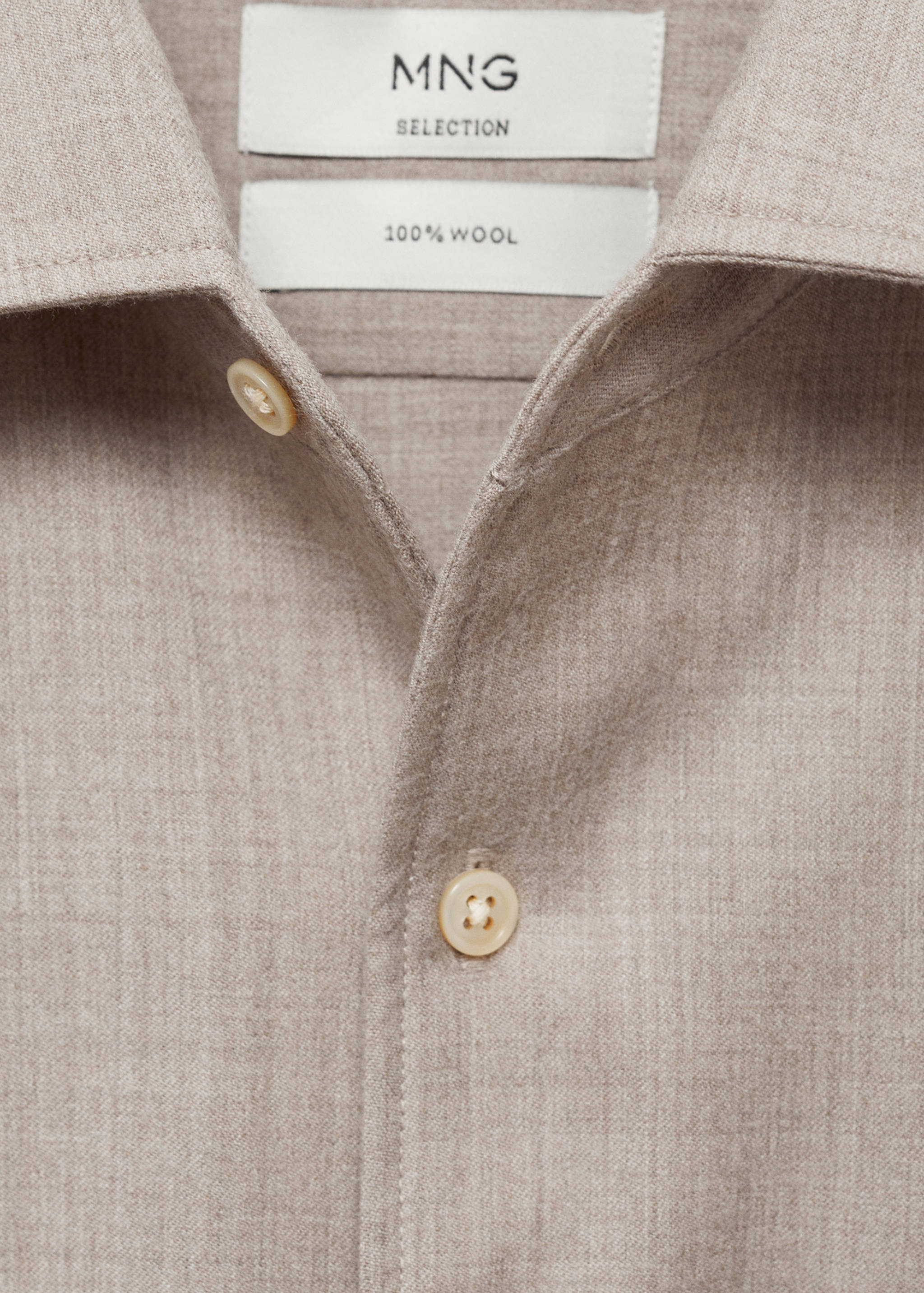 100% wool shirt with pocket - Reverse of the article