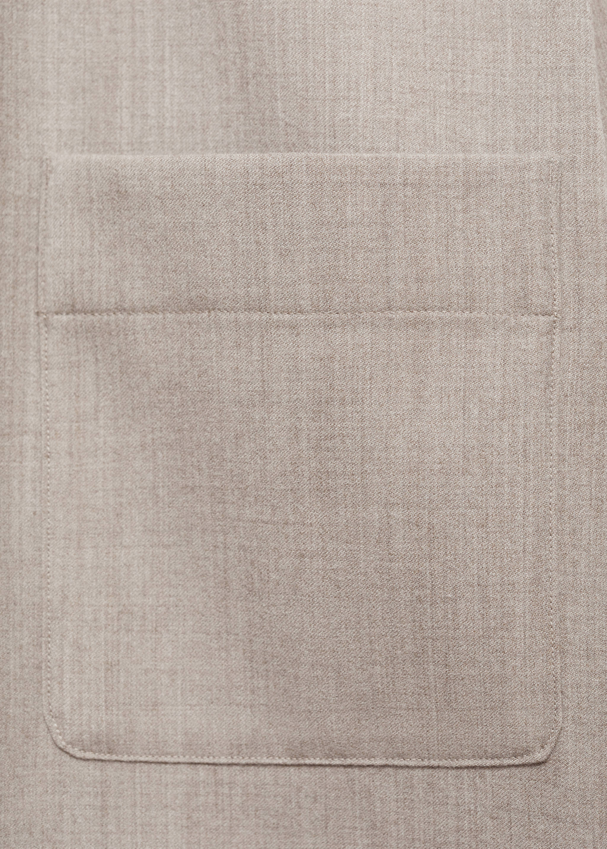 100% wool shirt with pocket - Details of the article 0