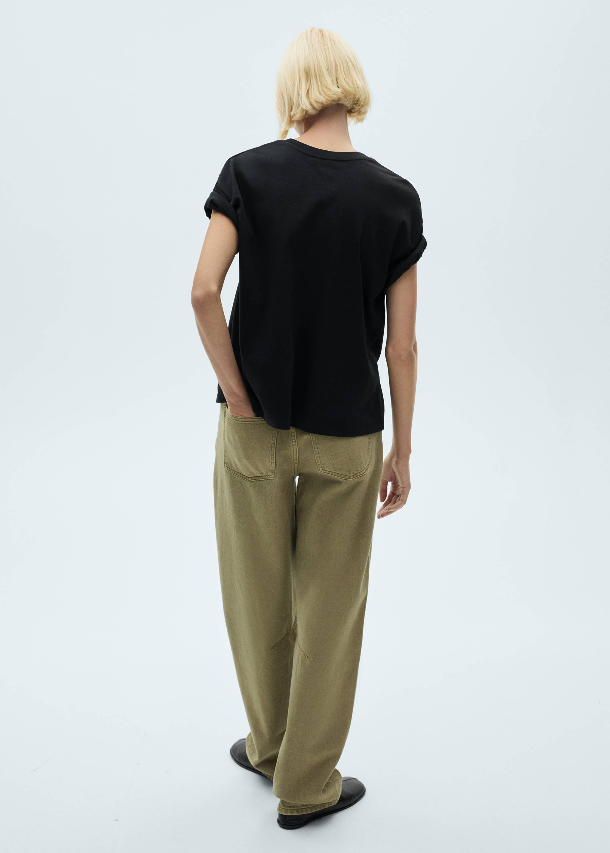 100% cotton oversized t-shirt - Reverse of the article