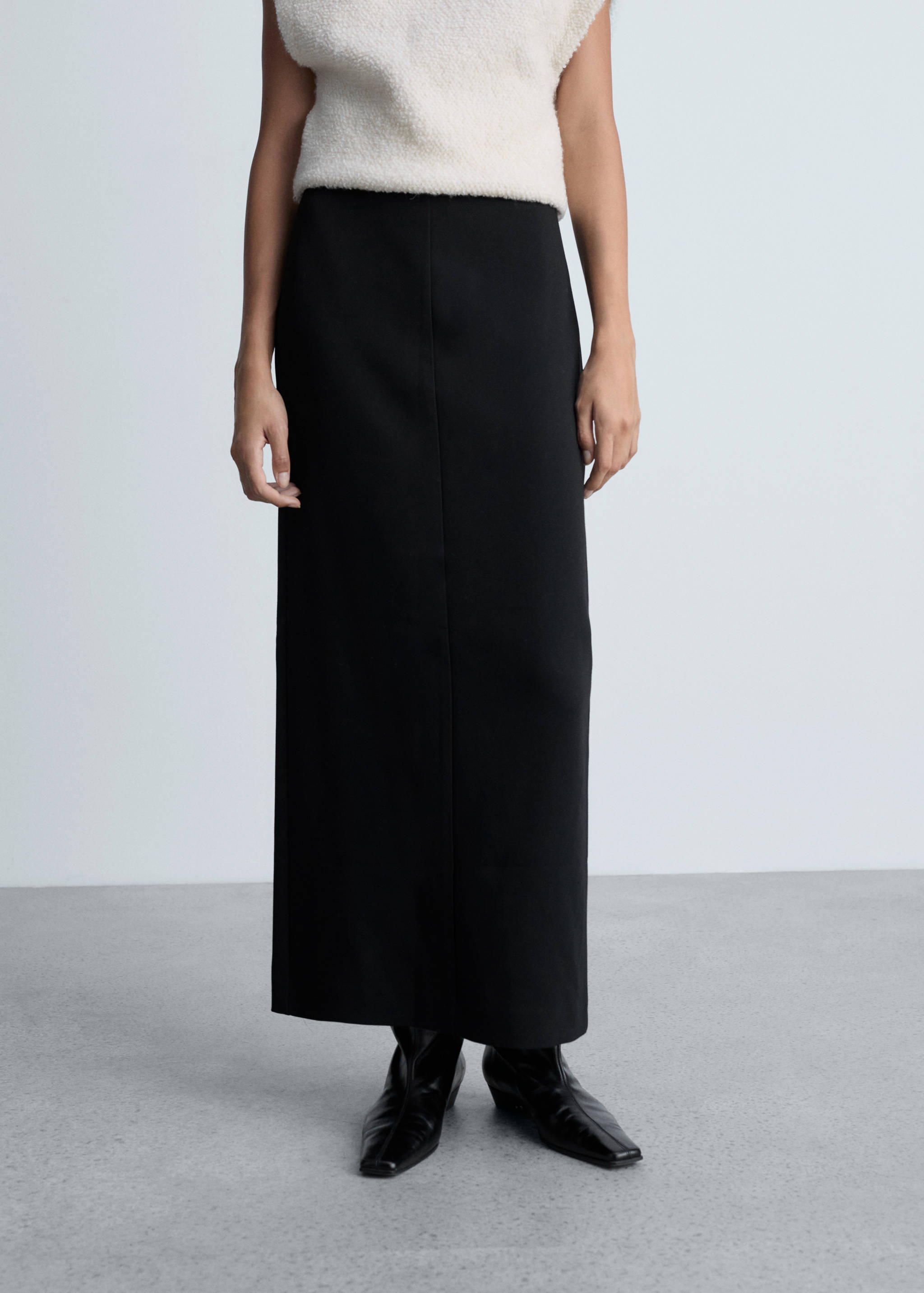 Straight skirt with slit - Medium plane