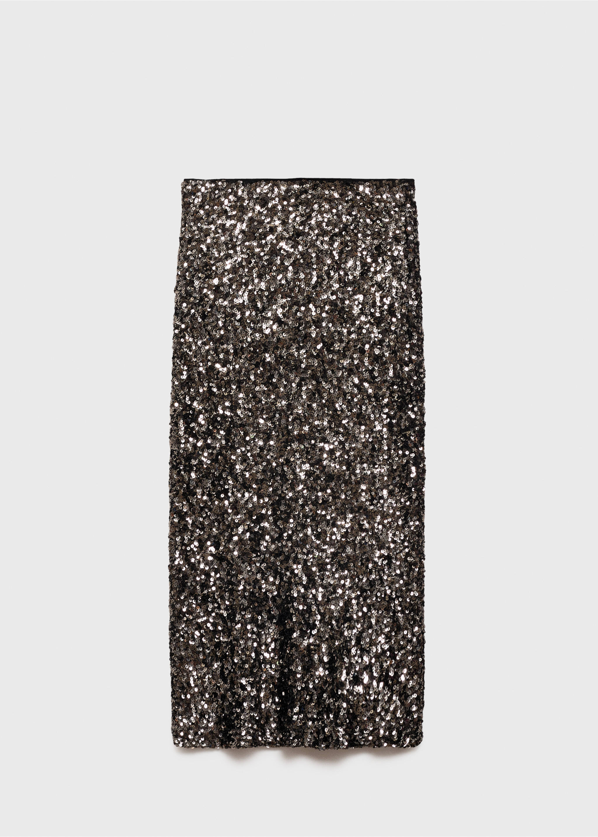 Sequin midi skirt - Article without model, Charcoal. Ref: 77069060-00.