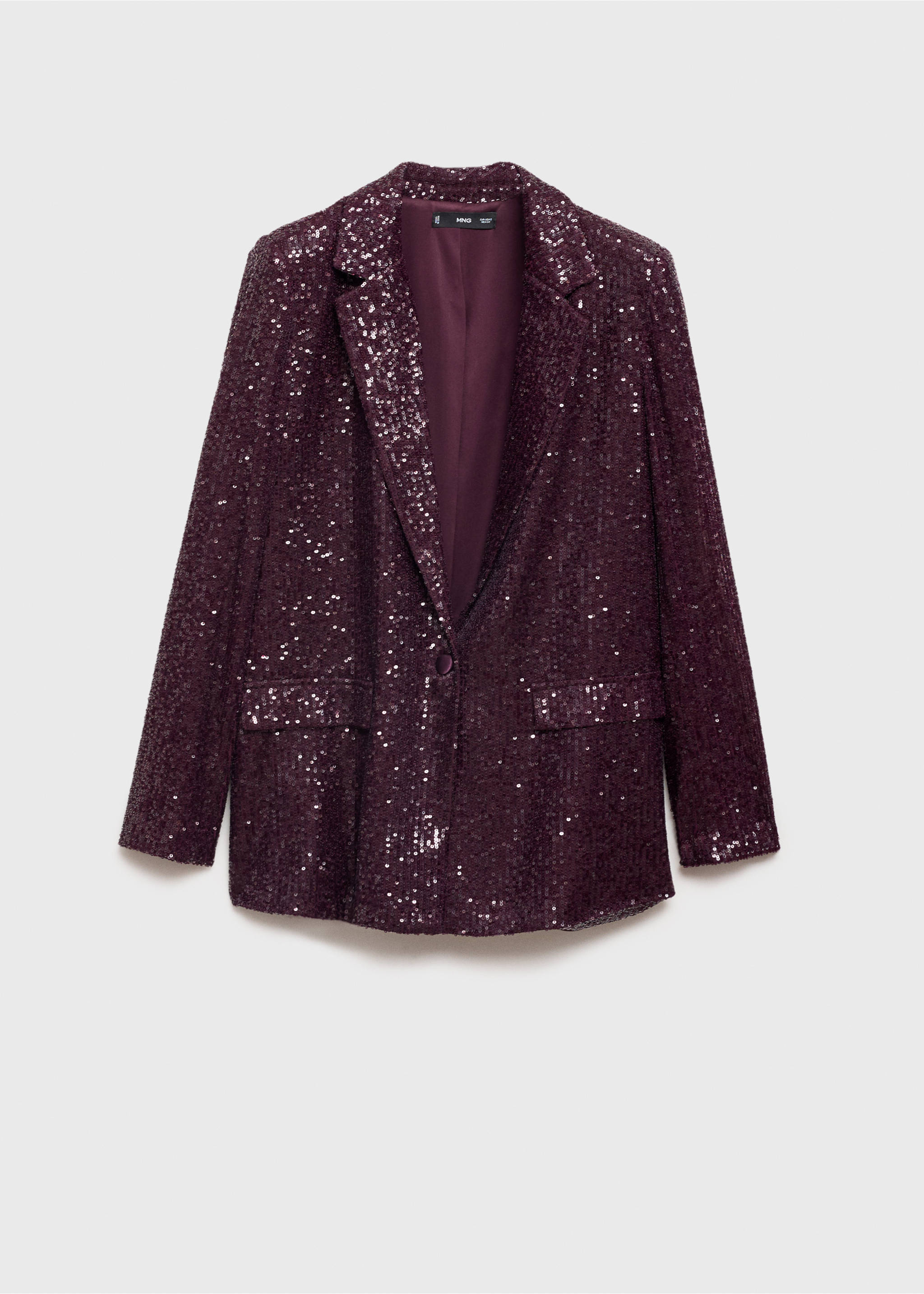 Sequin suit jacket - Article without model, Wine. Ref: 77069061-00.