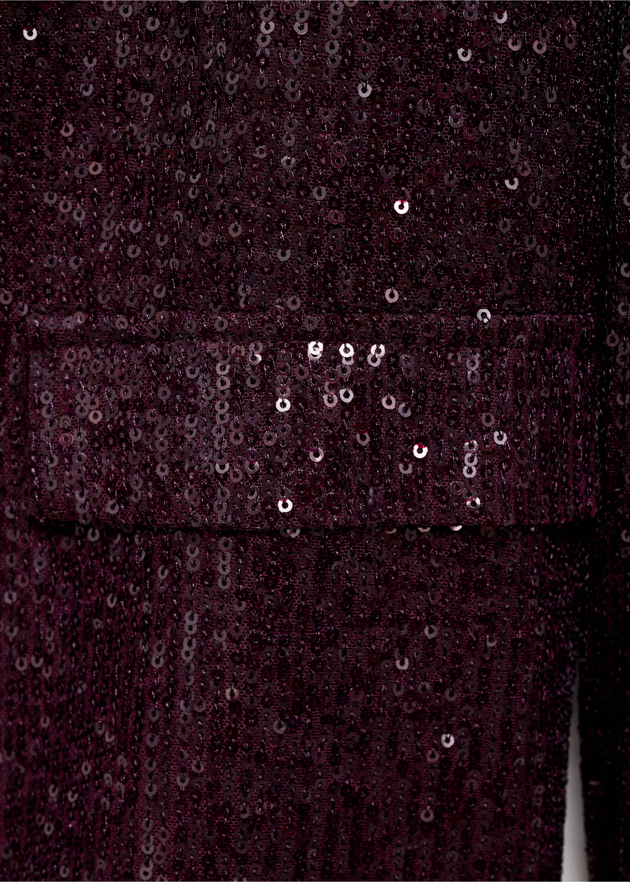 Sequin suit jacket - Details of the article 0, Wine. Ref: 77069061-00.